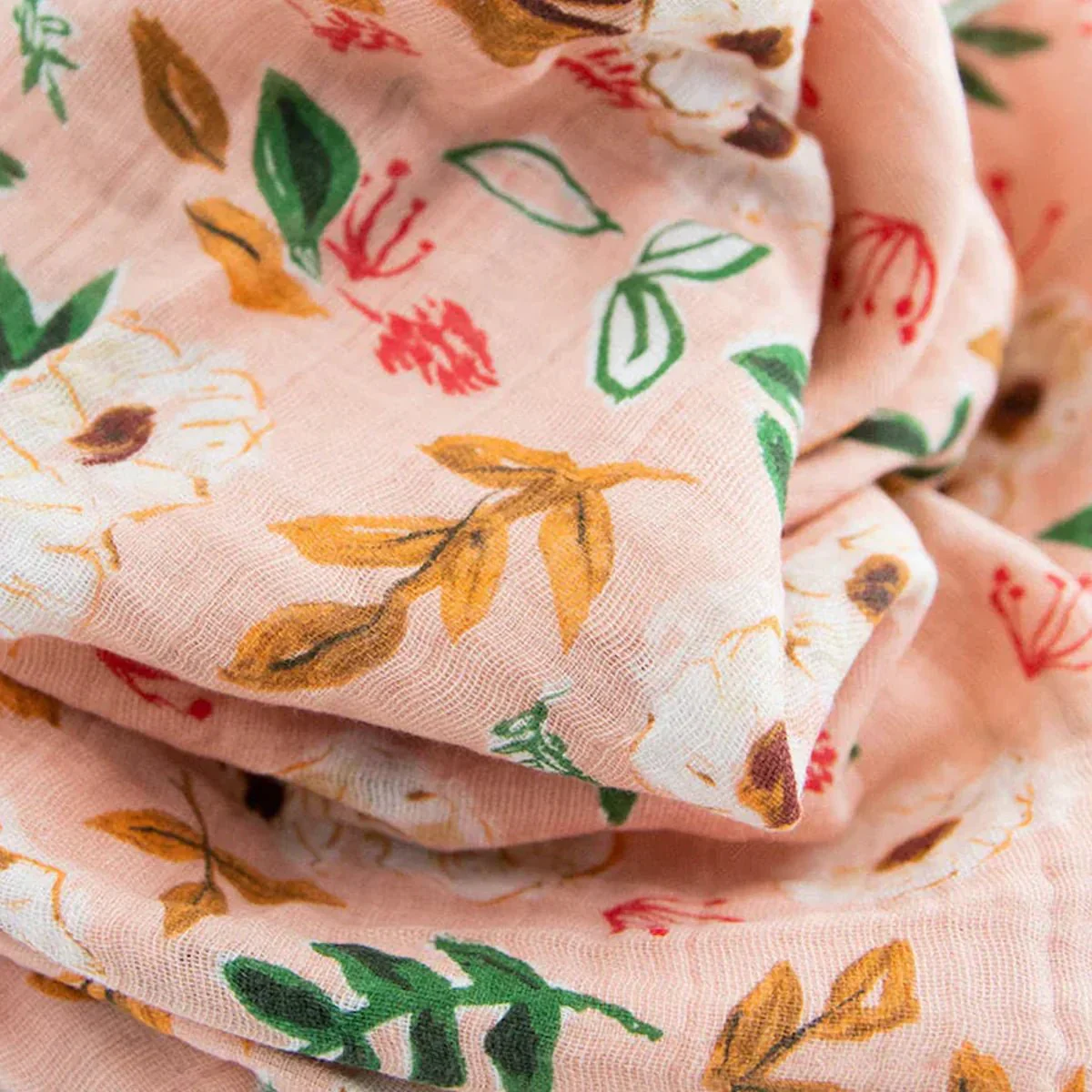 Cotton Muslin Swaddle: Vintage Floral - Image 3