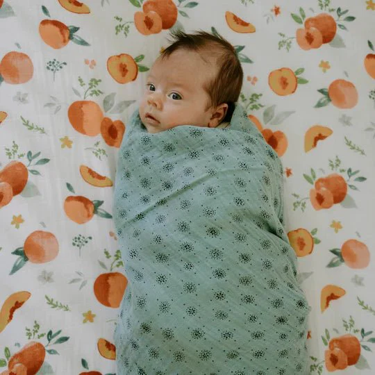 Cotton Muslin Swaddle: Wallflower - Image 3