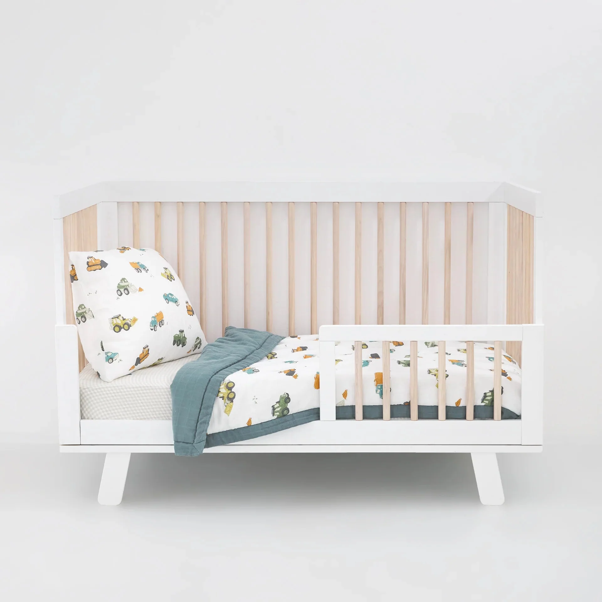 Cotton Muslin Toddler Bedding: Work Trucks - Image 3