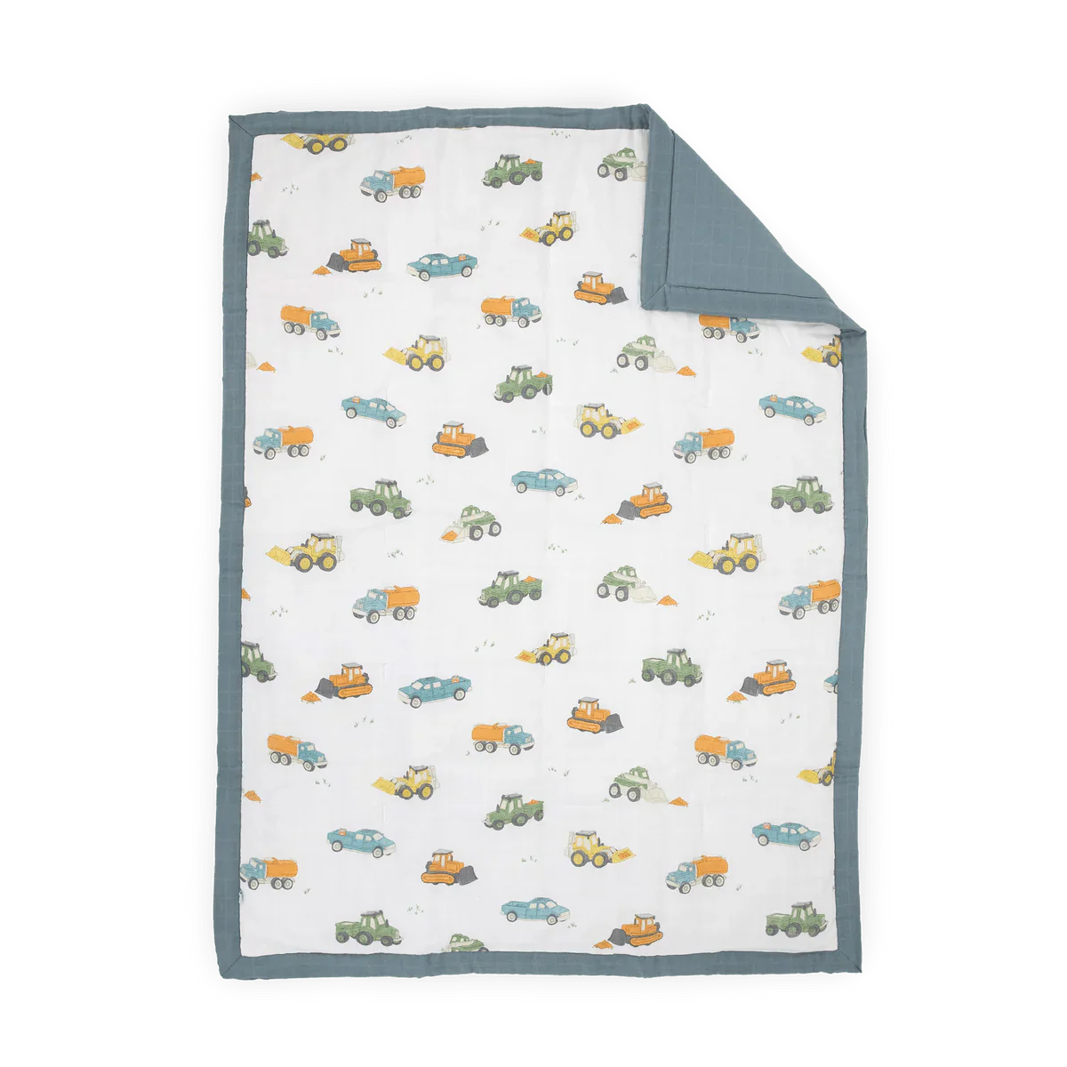 Cotton Muslin Toddler Bedding: Work Trucks - Image 5