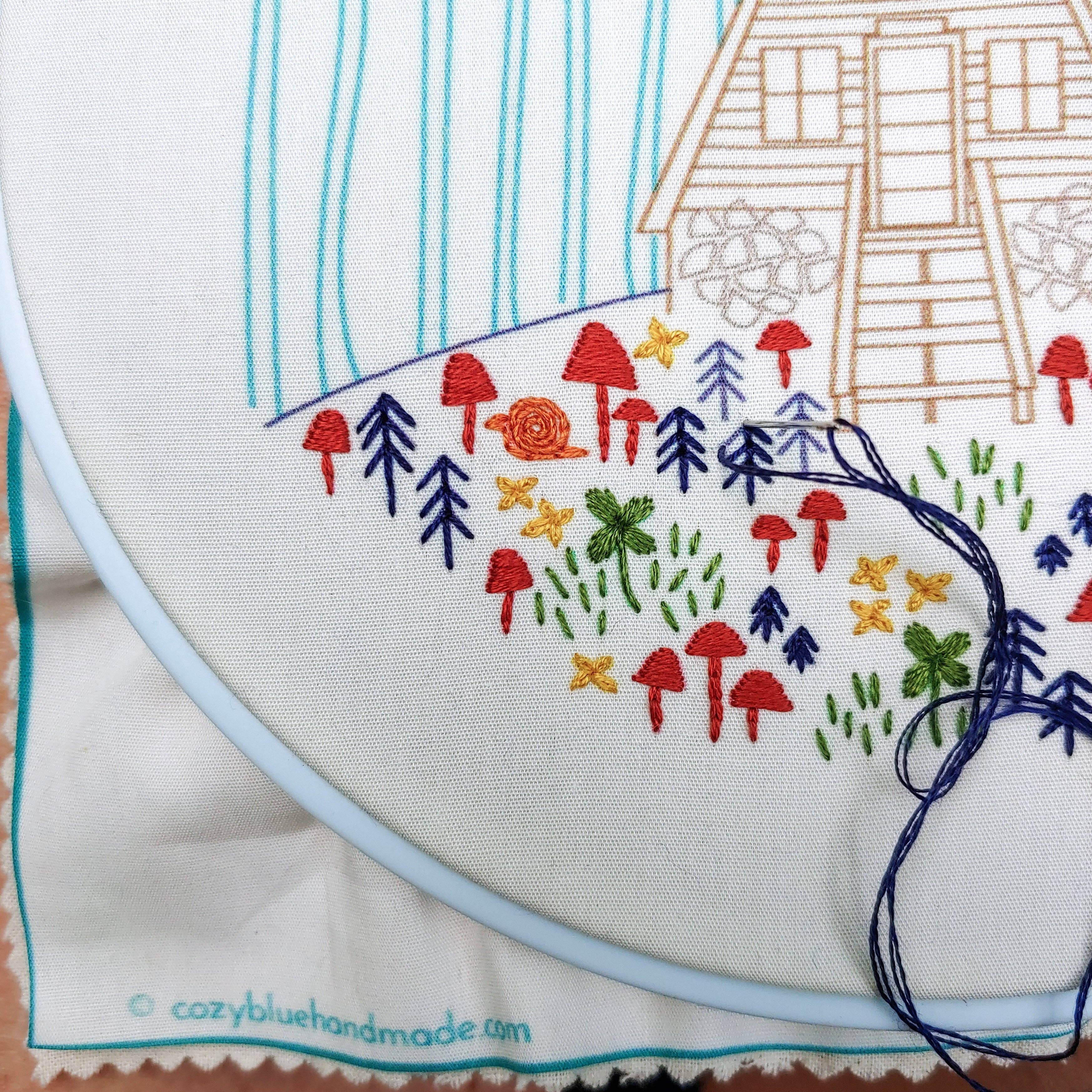 Cozy Cabin Embroidery Kit - Image 3