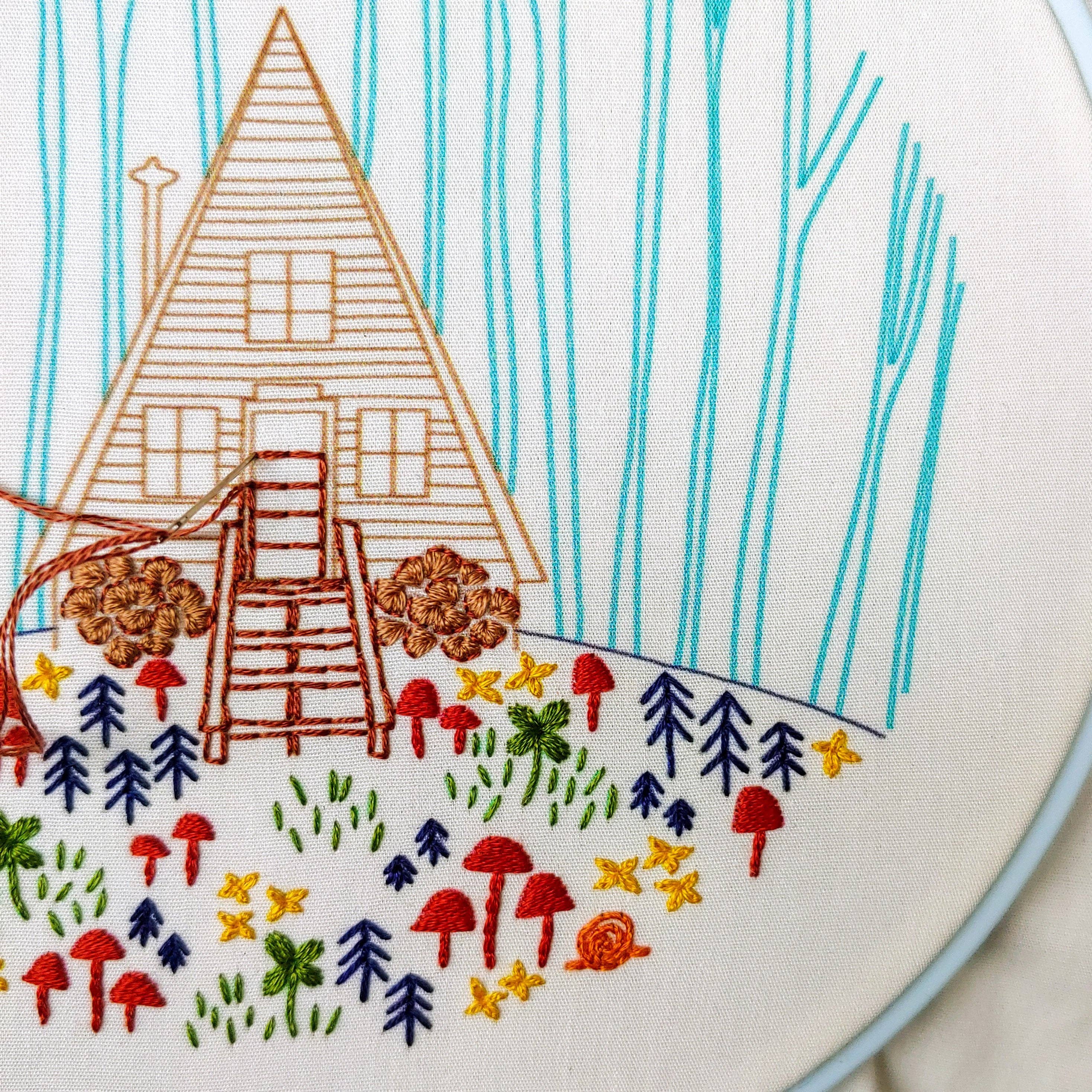 Cozy Cabin Embroidery Kit - Image 4