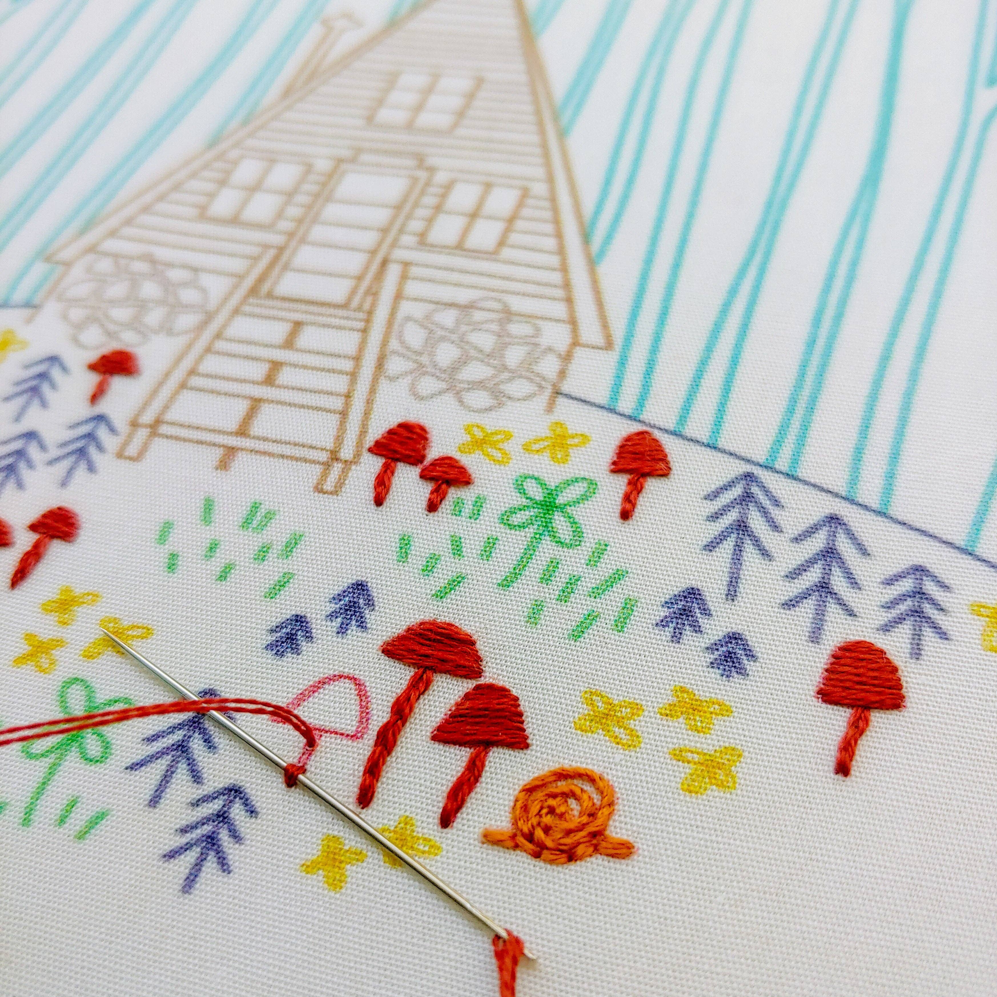 Cozy Cabin Embroidery Kit - Image 6