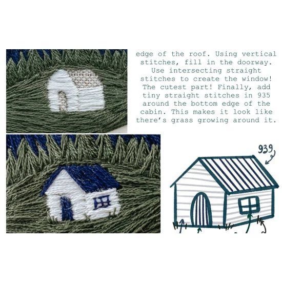 Cozy Mountain Home Full Embroidery Kit - Image 3