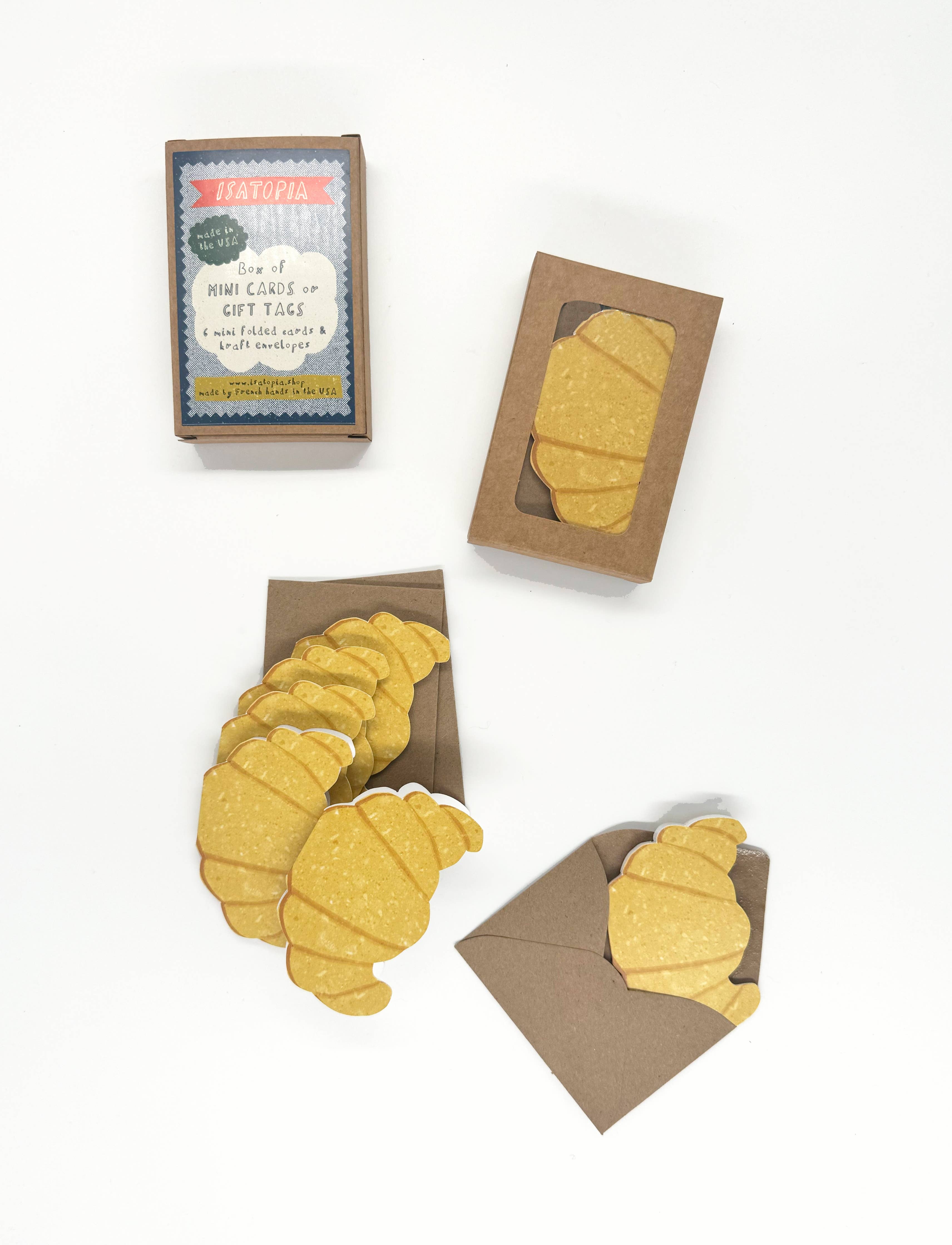 Croissant Mini Cards - Box of 6 - Image 3