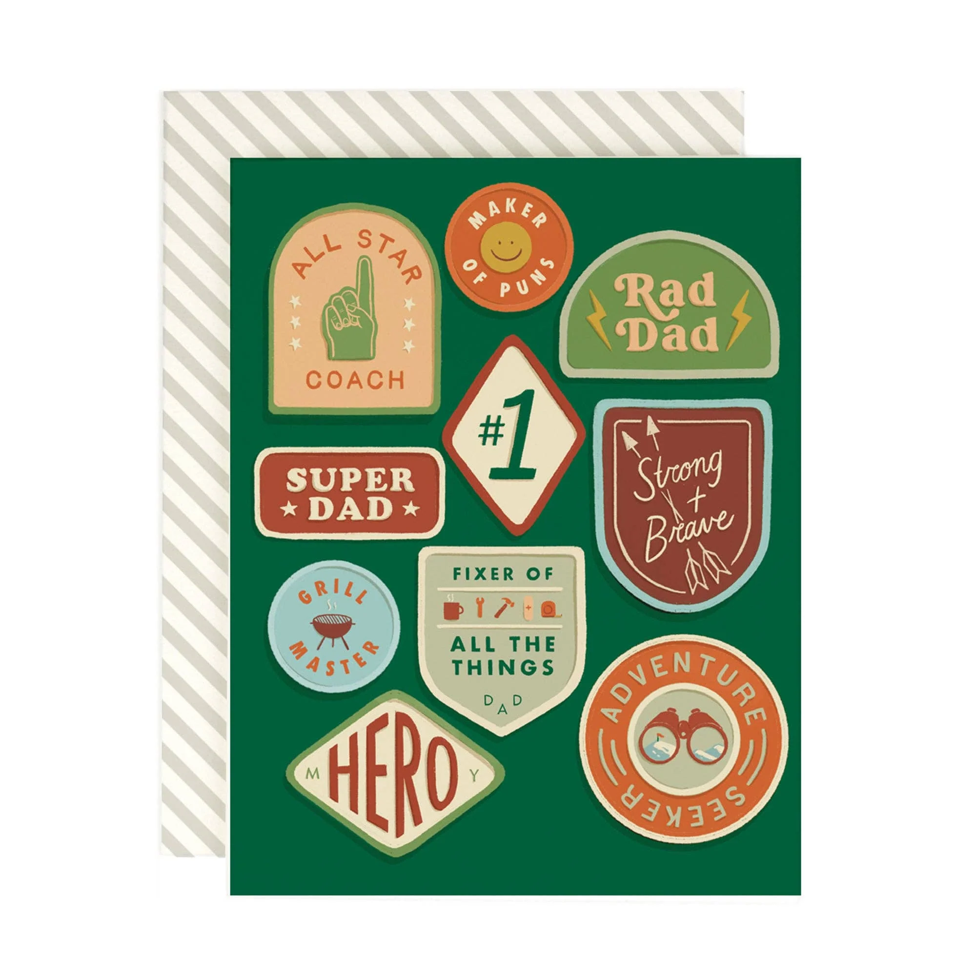 Merit Badges Fathers Day Card