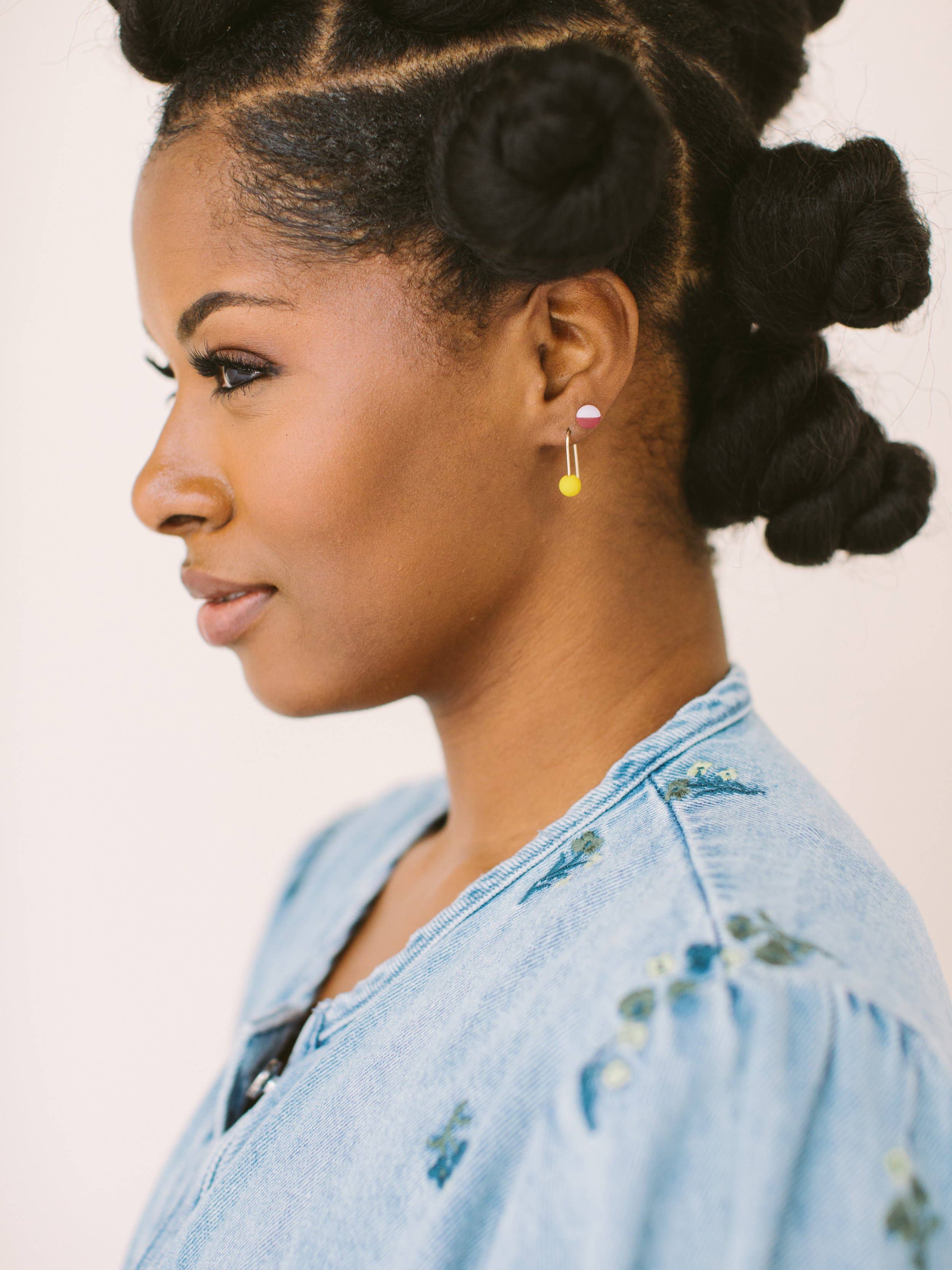 Dainty Dot Earrings - Image 4