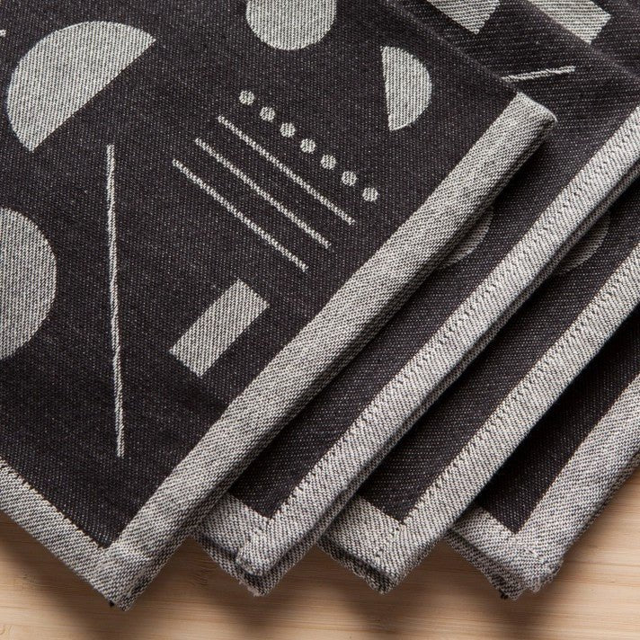 Domino Woven Cotton Napkins, Set/4 - Image 4
