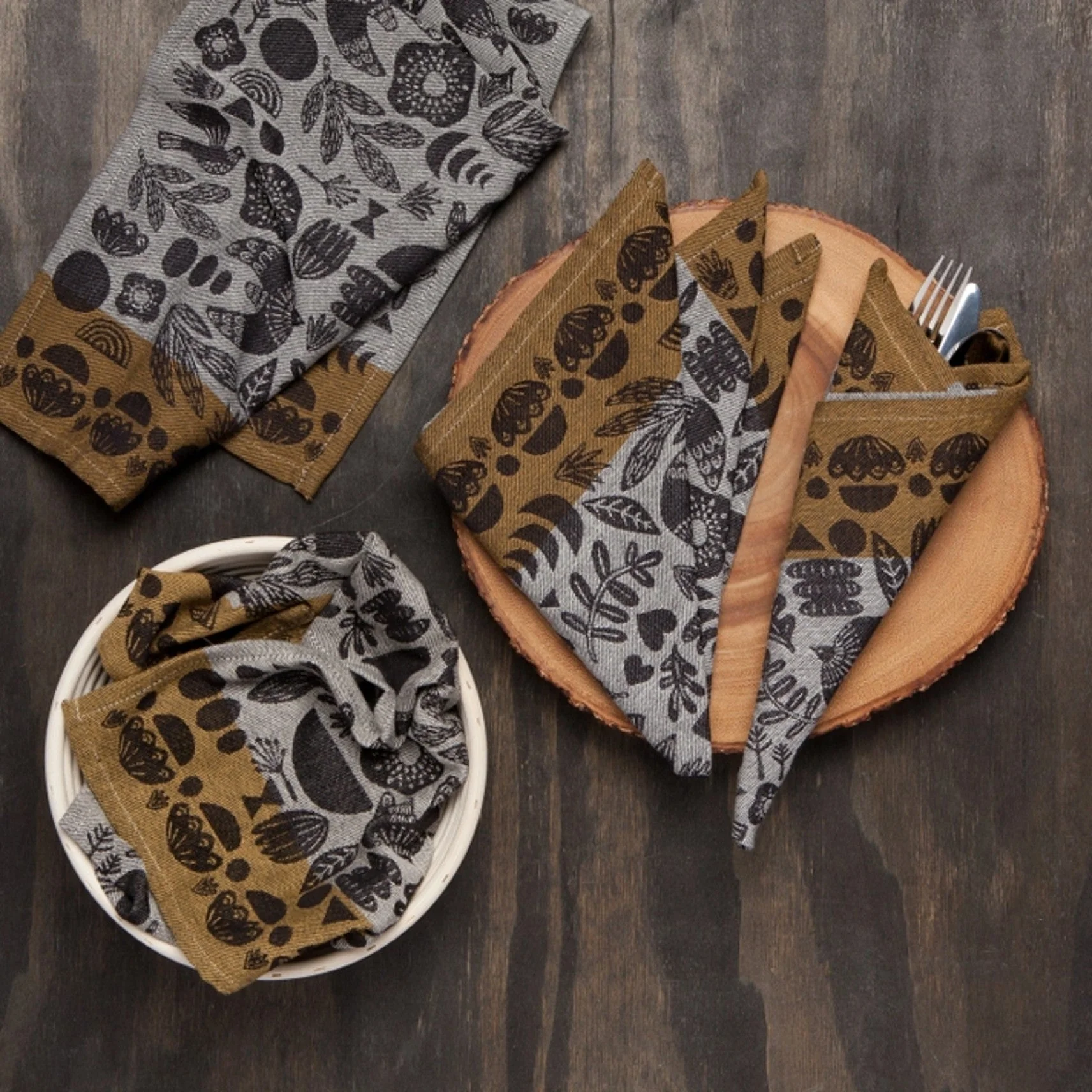 Myth Woven Cotton Napkins, Set/4 - Image 3