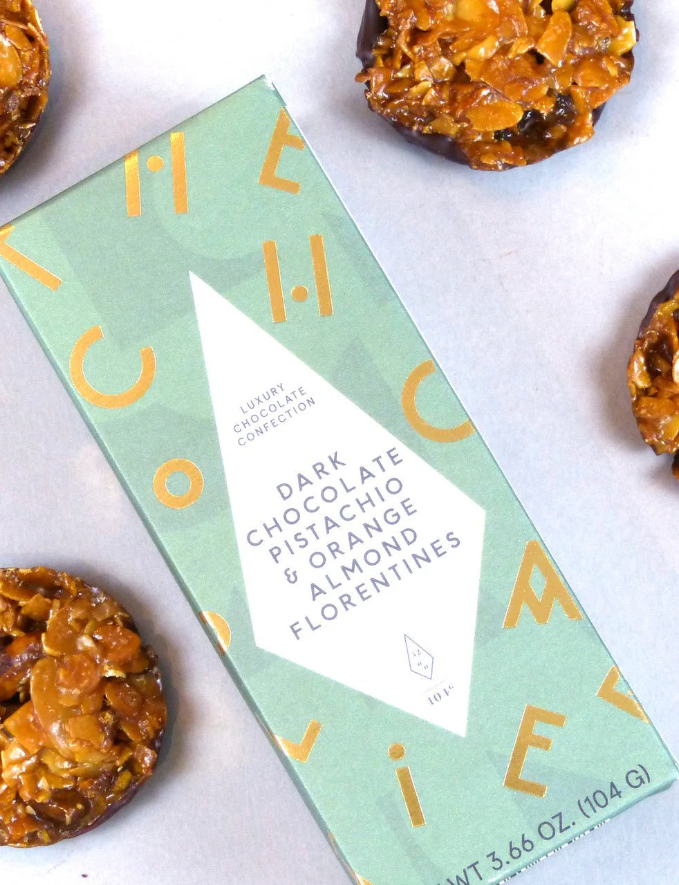 Dark Chocolate Pistachio & Orange Almond Florentines - Image 2