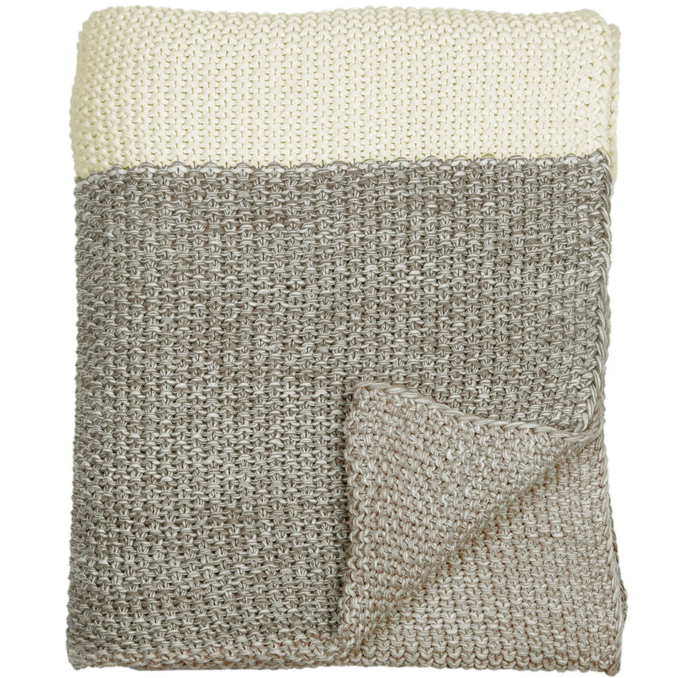Marl Moss Stripe Knitted Throw - Image 2