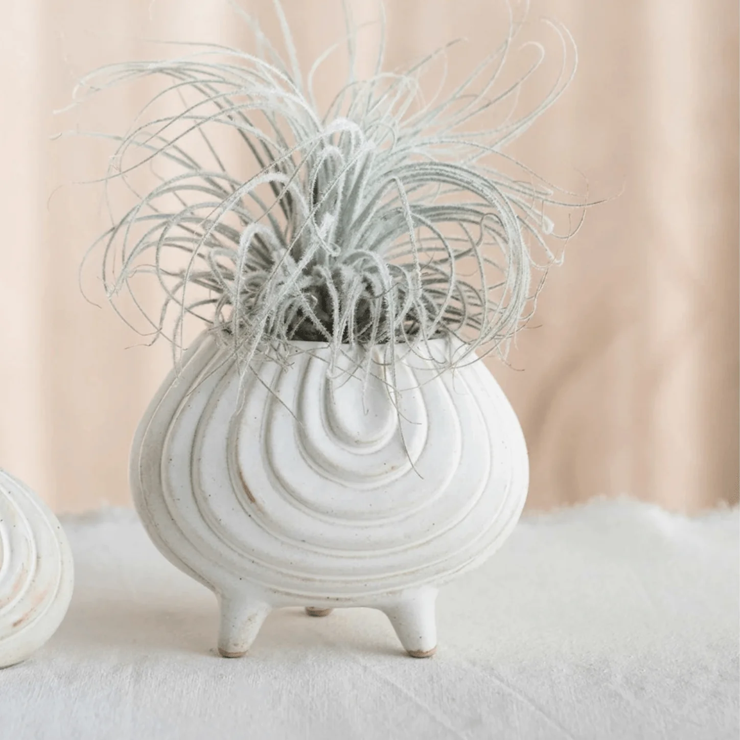Small Footed Stoneware Planter - Image 3