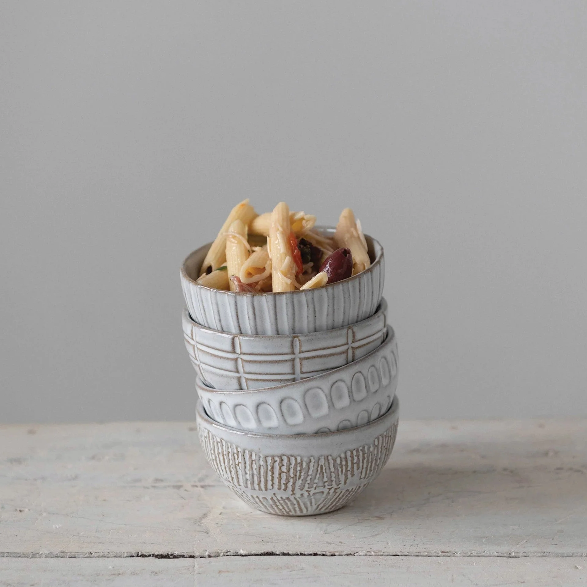 Debossed Stoneware Bowls - Image 2