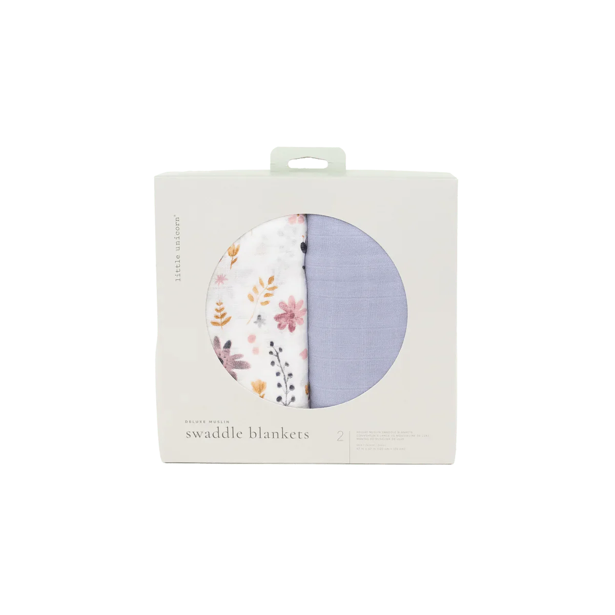 Deluxe Muslin Swaddle 2 Pack: Fairy Garden + Lavender - Image 6