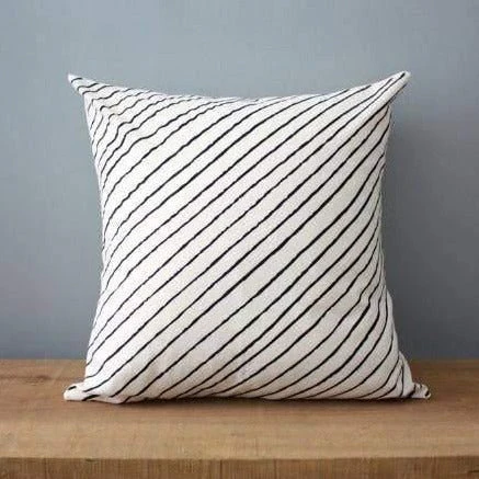 Diagonal Stripe Organic Cotton Pillow