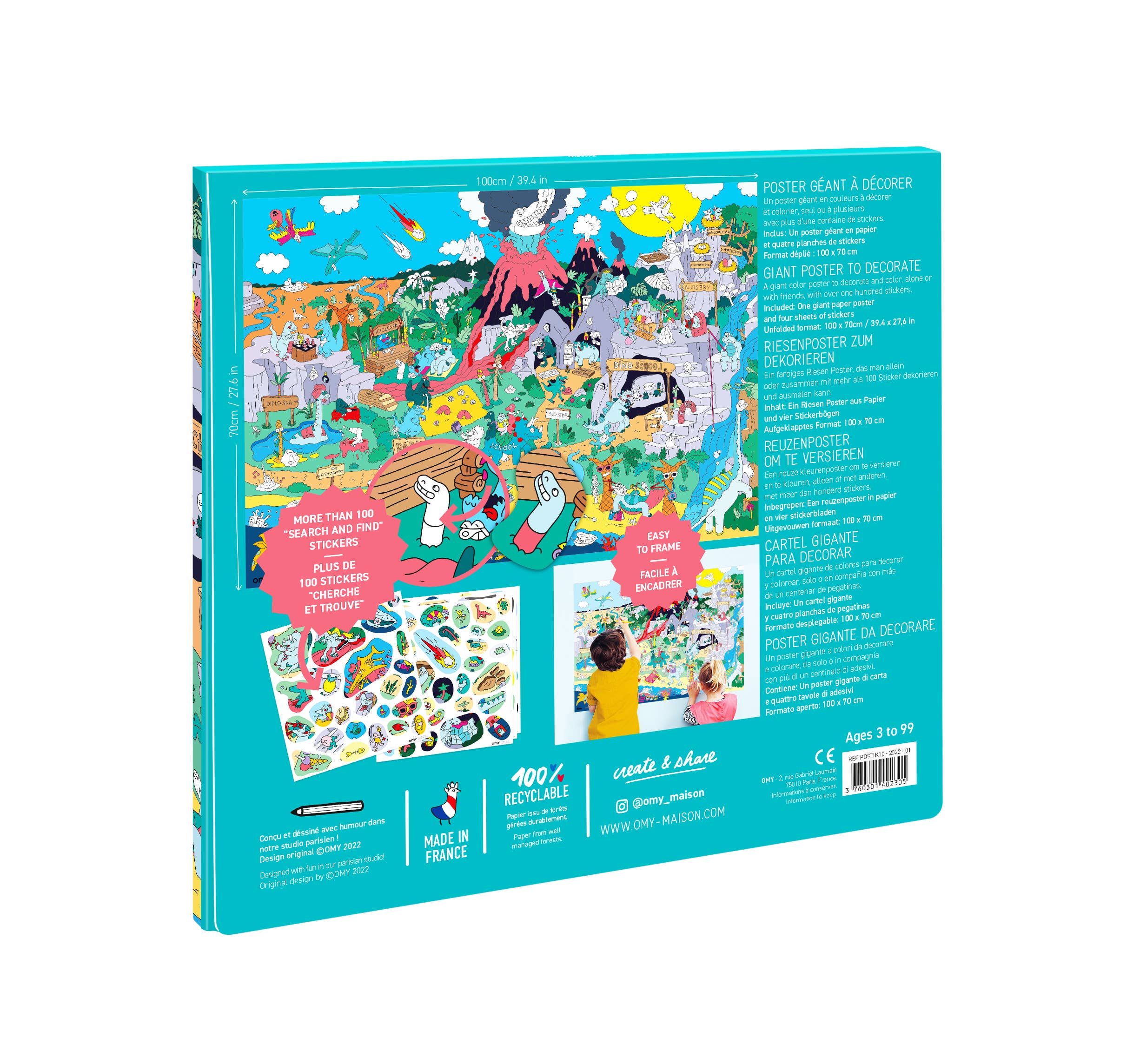 Giant Poster & Stickers: Dino - Image 2