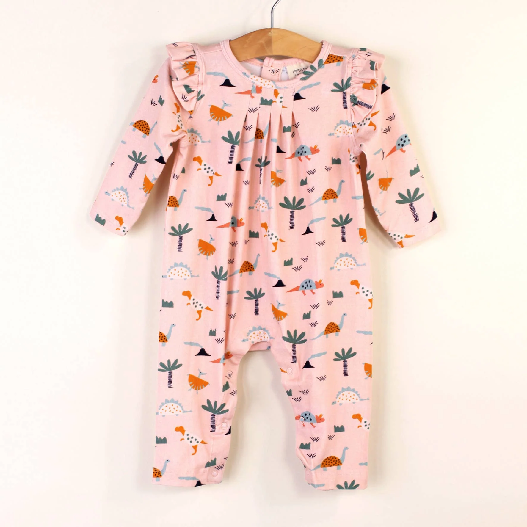 Dino Girl Coverall Romper