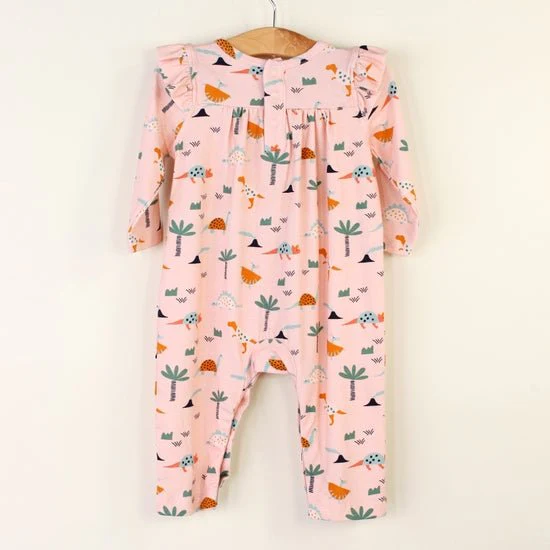 Dino Girl Coverall Romper - Image 2