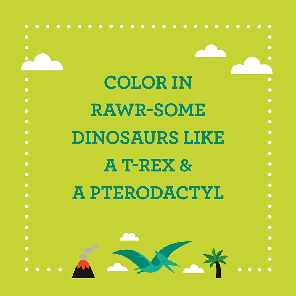 Dinosaurs Coloring Book + Stickers - Image 3
