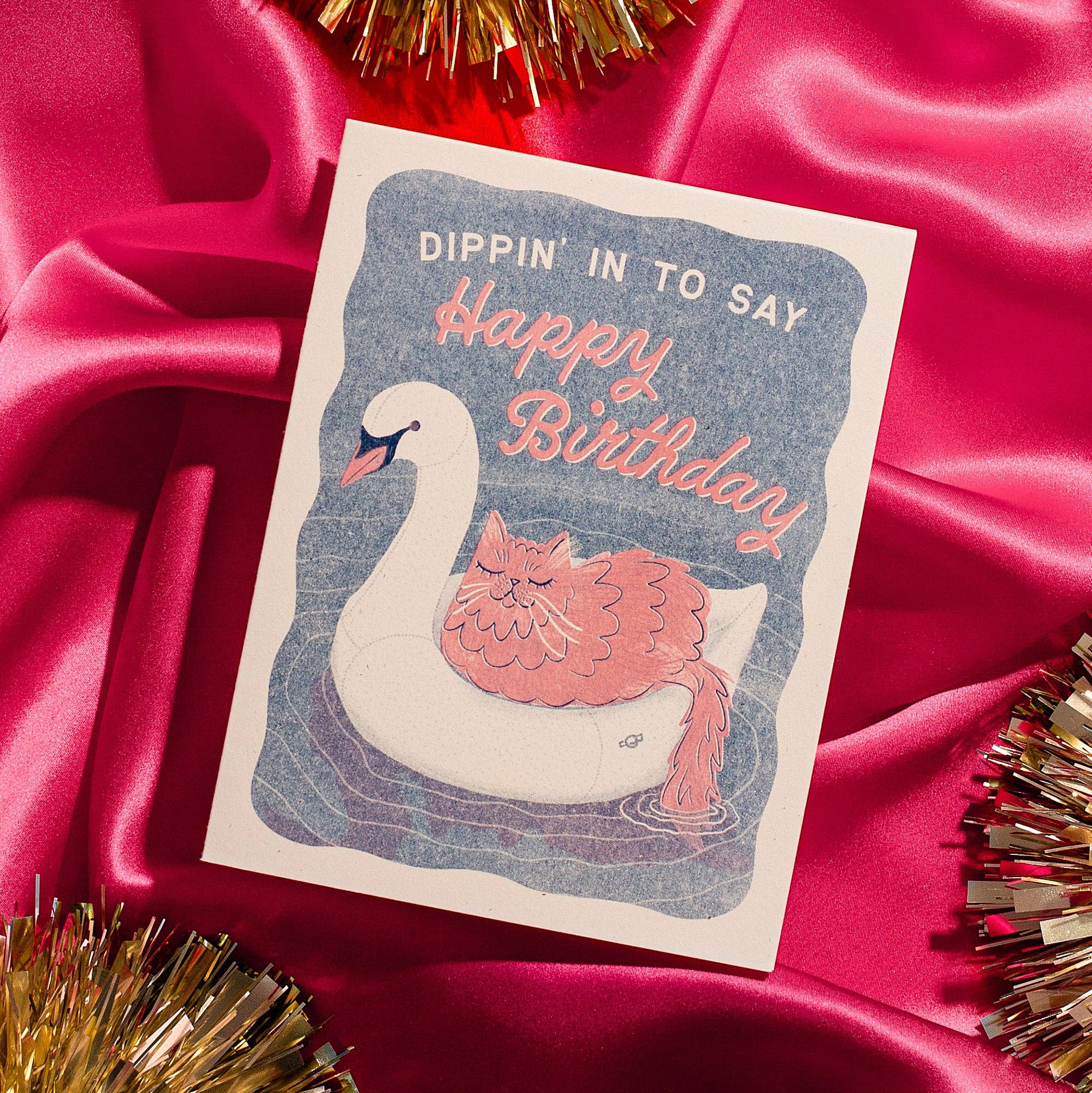 Dippin' In Cat Birthday Card - Image 2