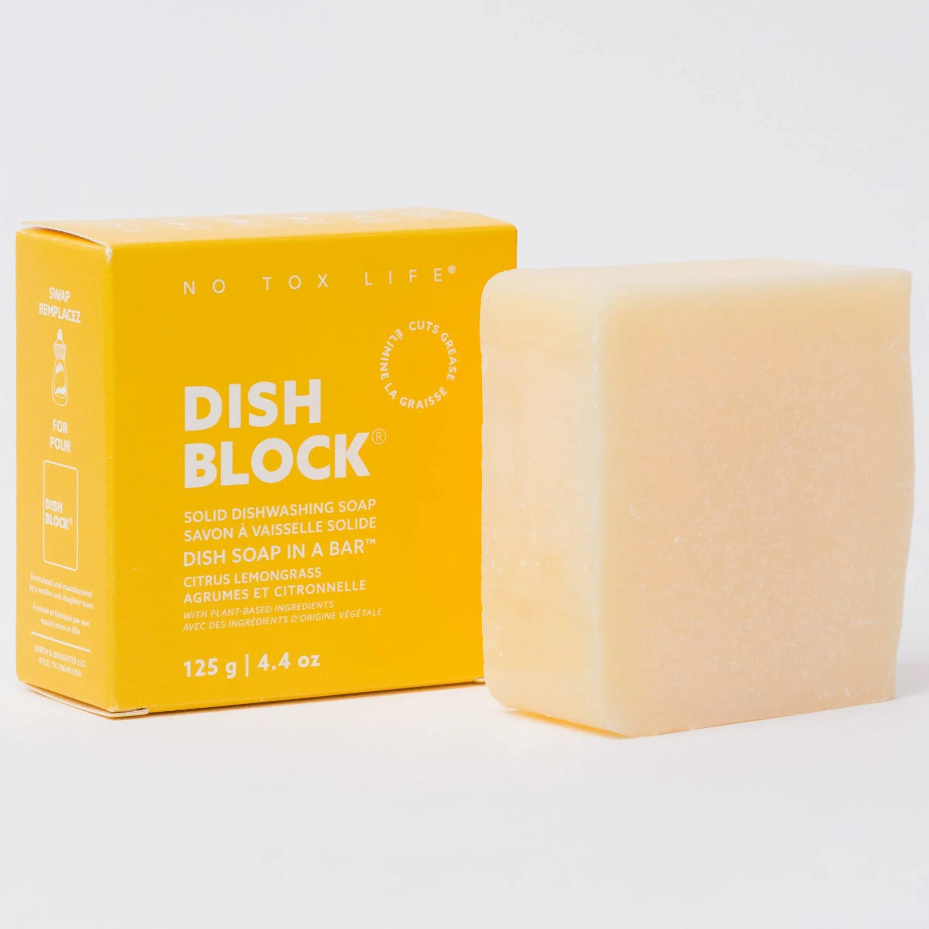 DISH BLOCK Solid Dish Soap Bar: Citrus Lemongrass - Image 4