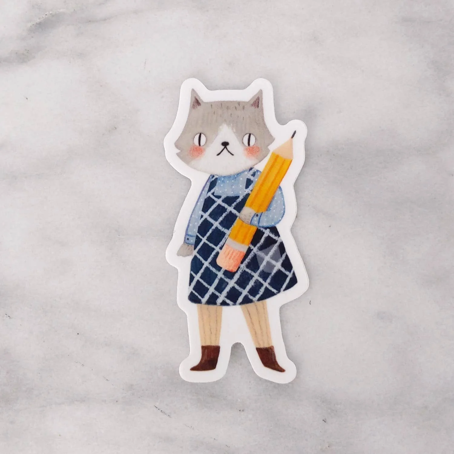 Drawing Cat Girl Sticker - Image 3