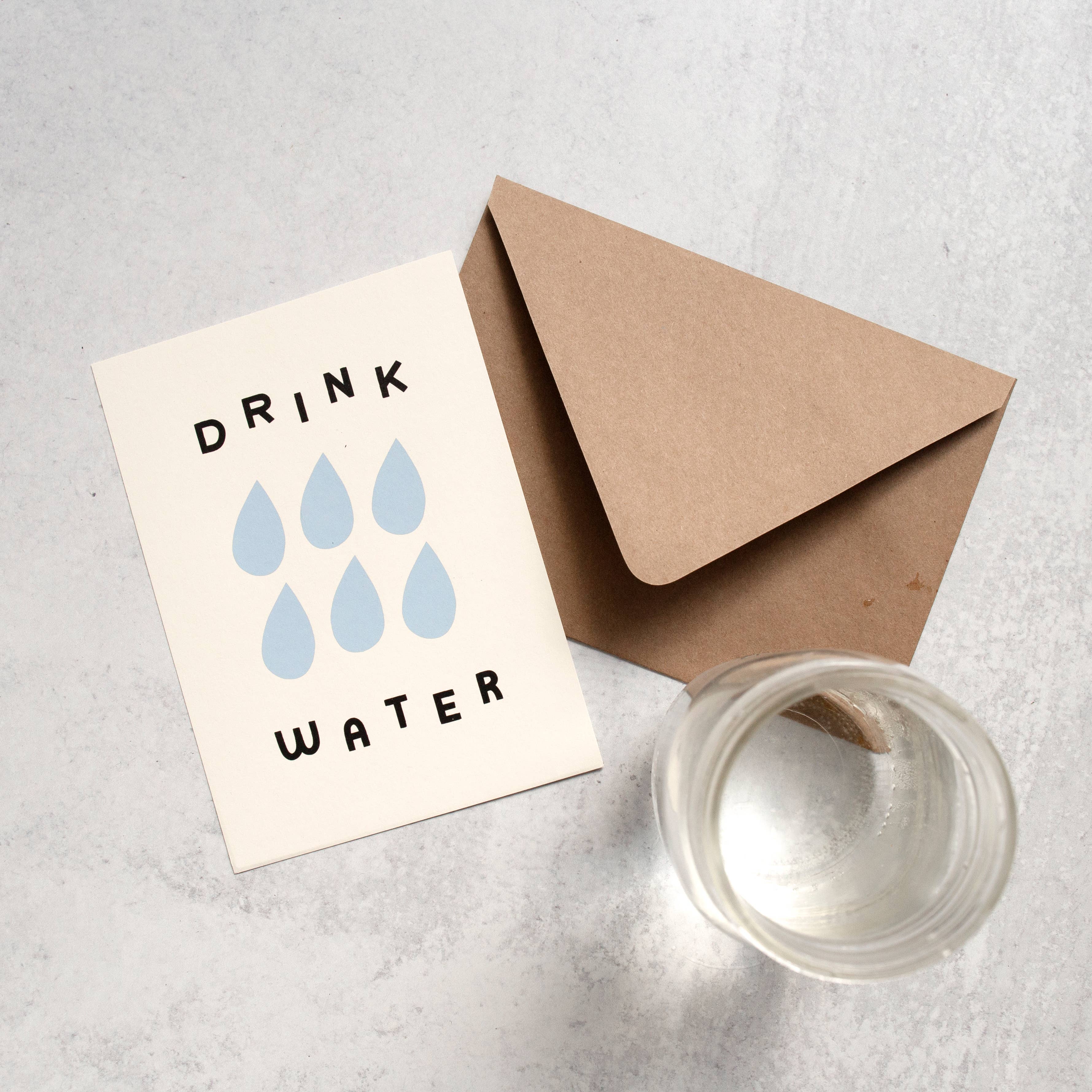 Drink Water 5x7 Art Print - Image 2