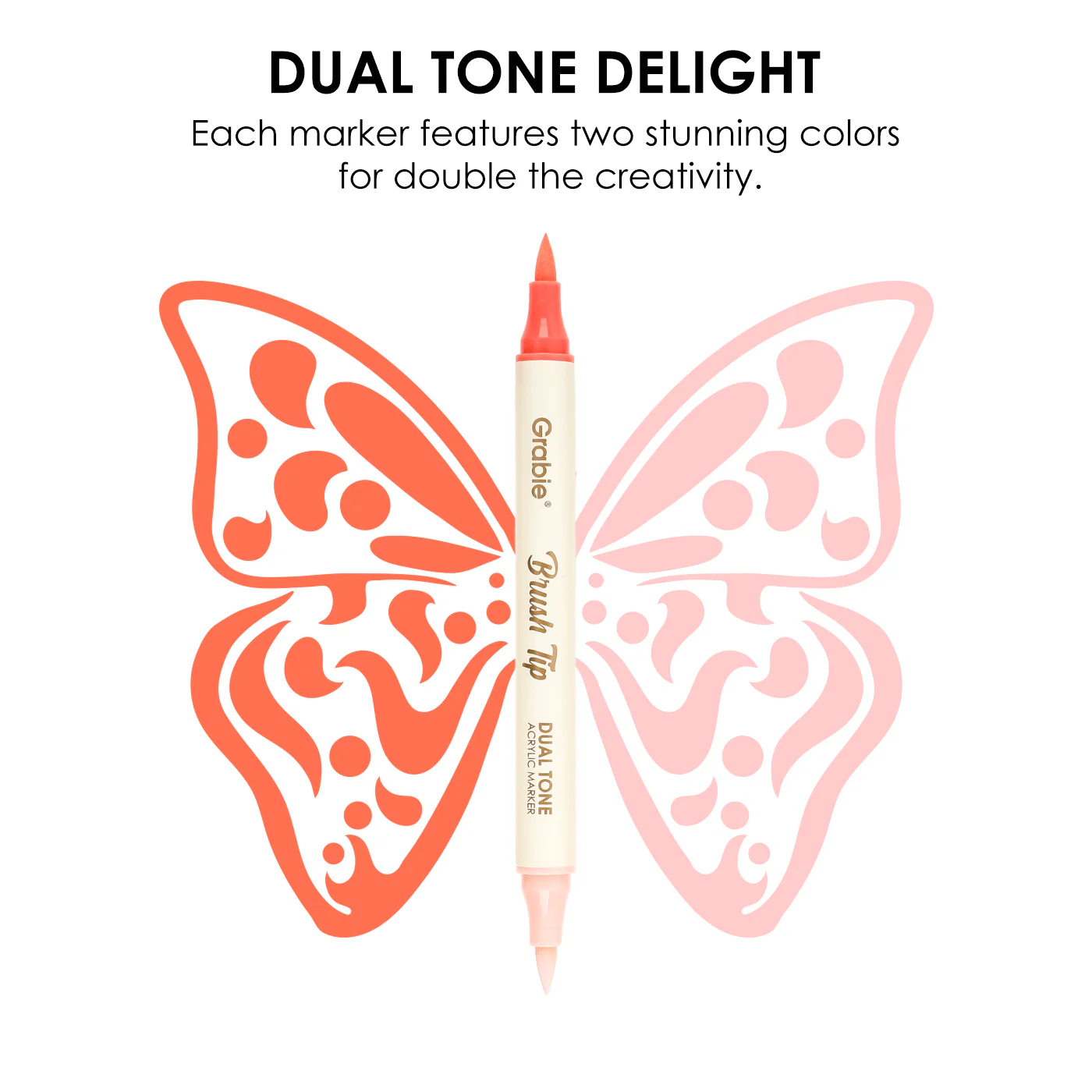 Dual Tone Brush Tip Acrylic Paint Markers - Set of 36 - Image 5