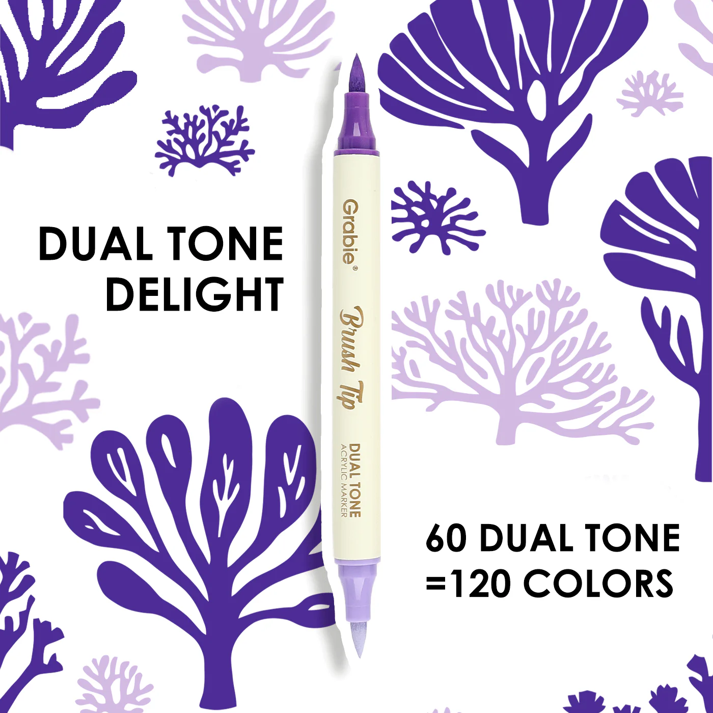 Dual Tone Brush Tip Acrylic Paint Markers - Set of 36 - Image 6