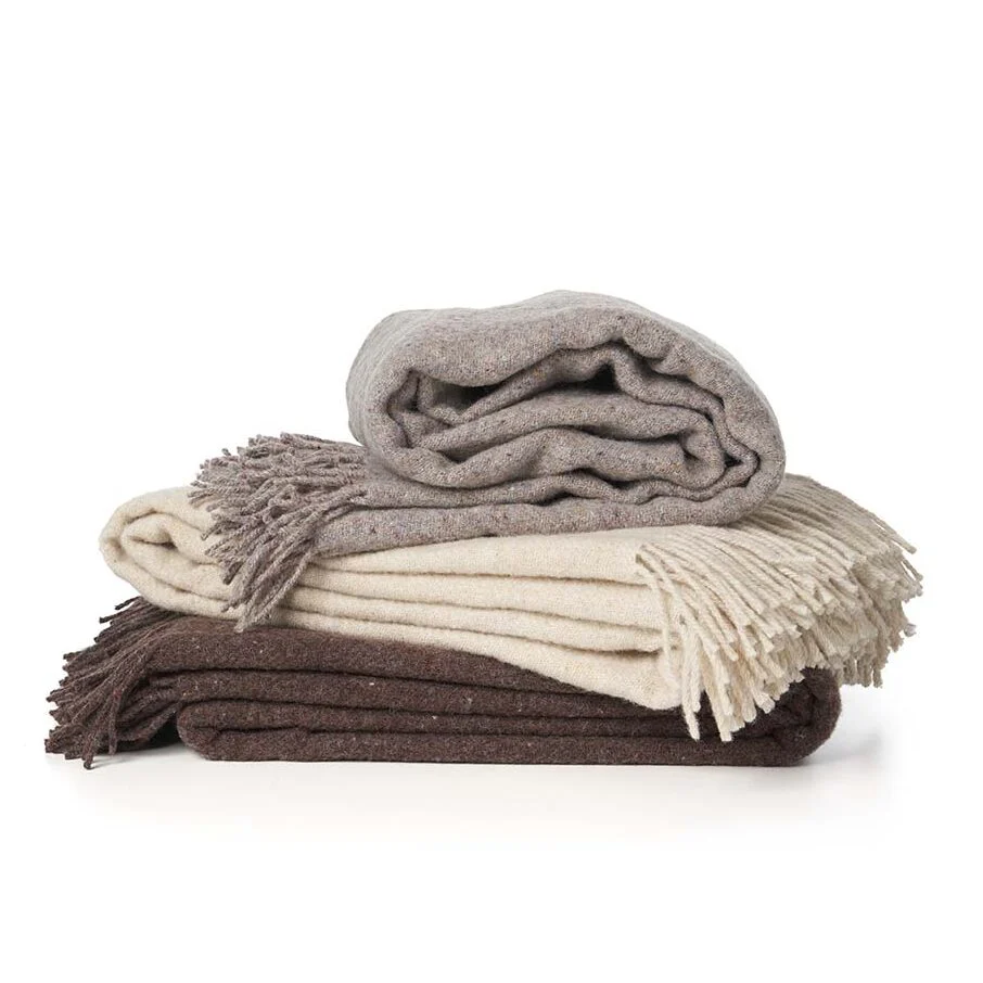 Earth Wool Throw: Light Grey - Image 2