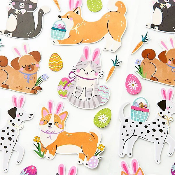 Easter Cat and Dog Stickers - Image 2
