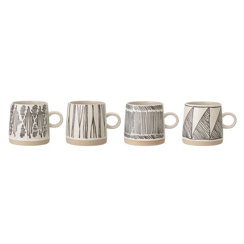 Embossed Stoneware Mug