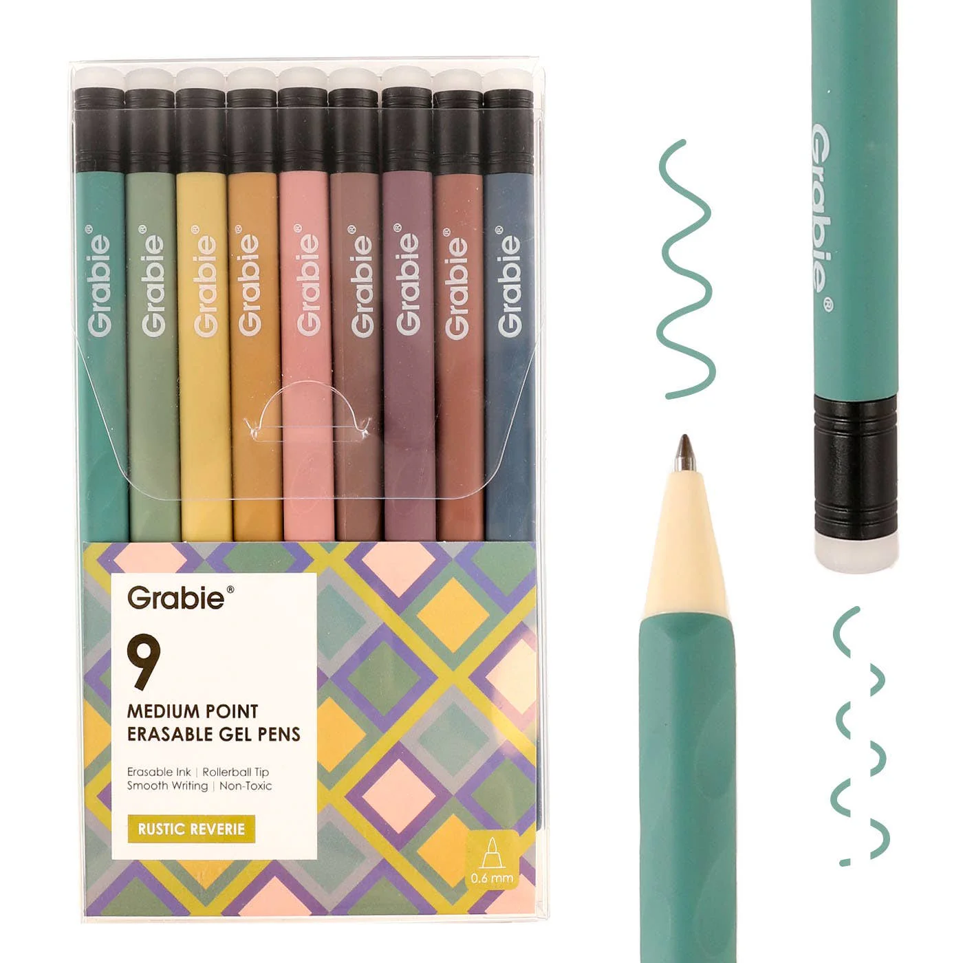 Erasable Gel Pens: Rustic Reverie - Set of 9