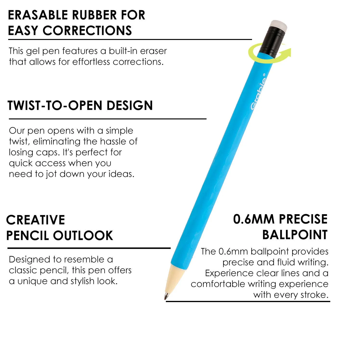 Erasable Gel Pens: Rustic Reverie - Set of 9 - Image 2