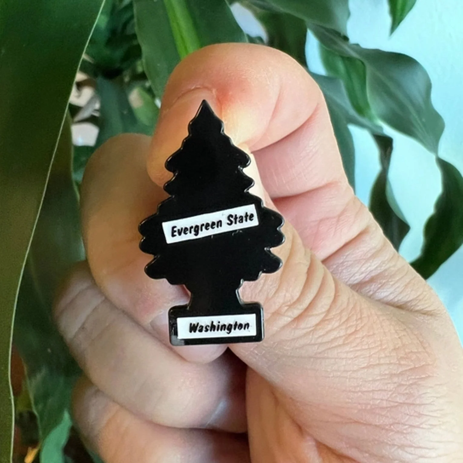 Evergreen Tree Pin - Black - Image 2