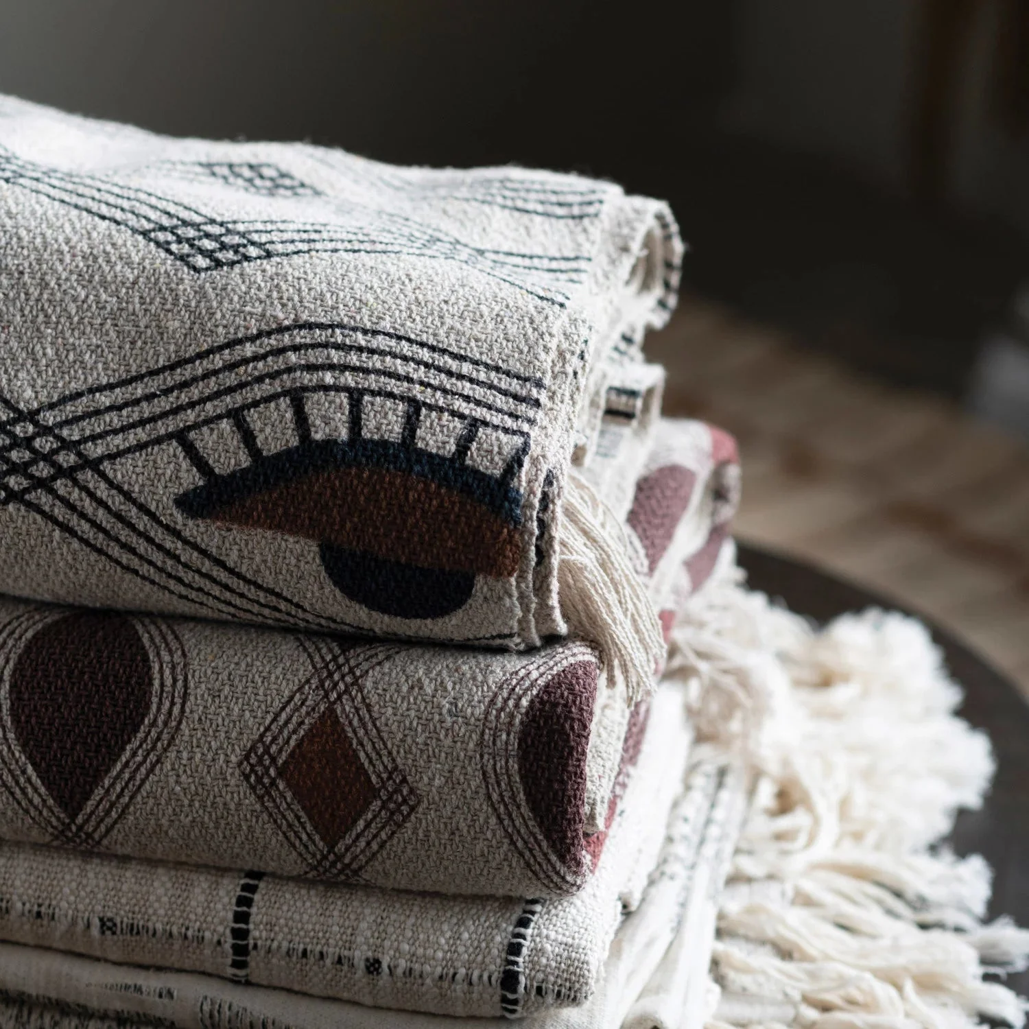 Eyes Print Recycled Cotton-Blend Throw - Image 3