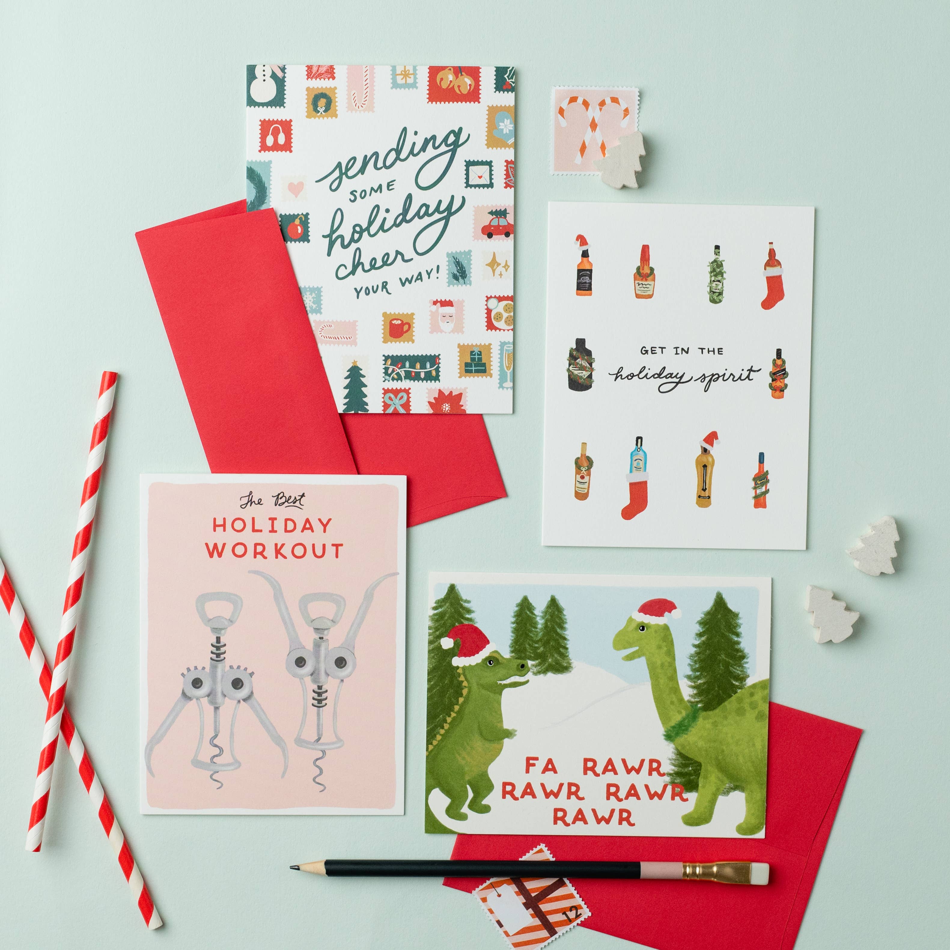 Fa Rawr Rawr Dinosaur Christmas Card - Image 2