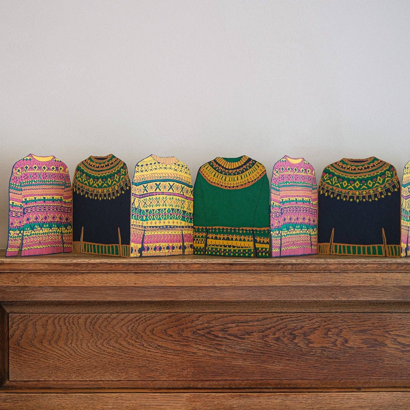 Fair Isle Sweaters Folded Garland - Image 3