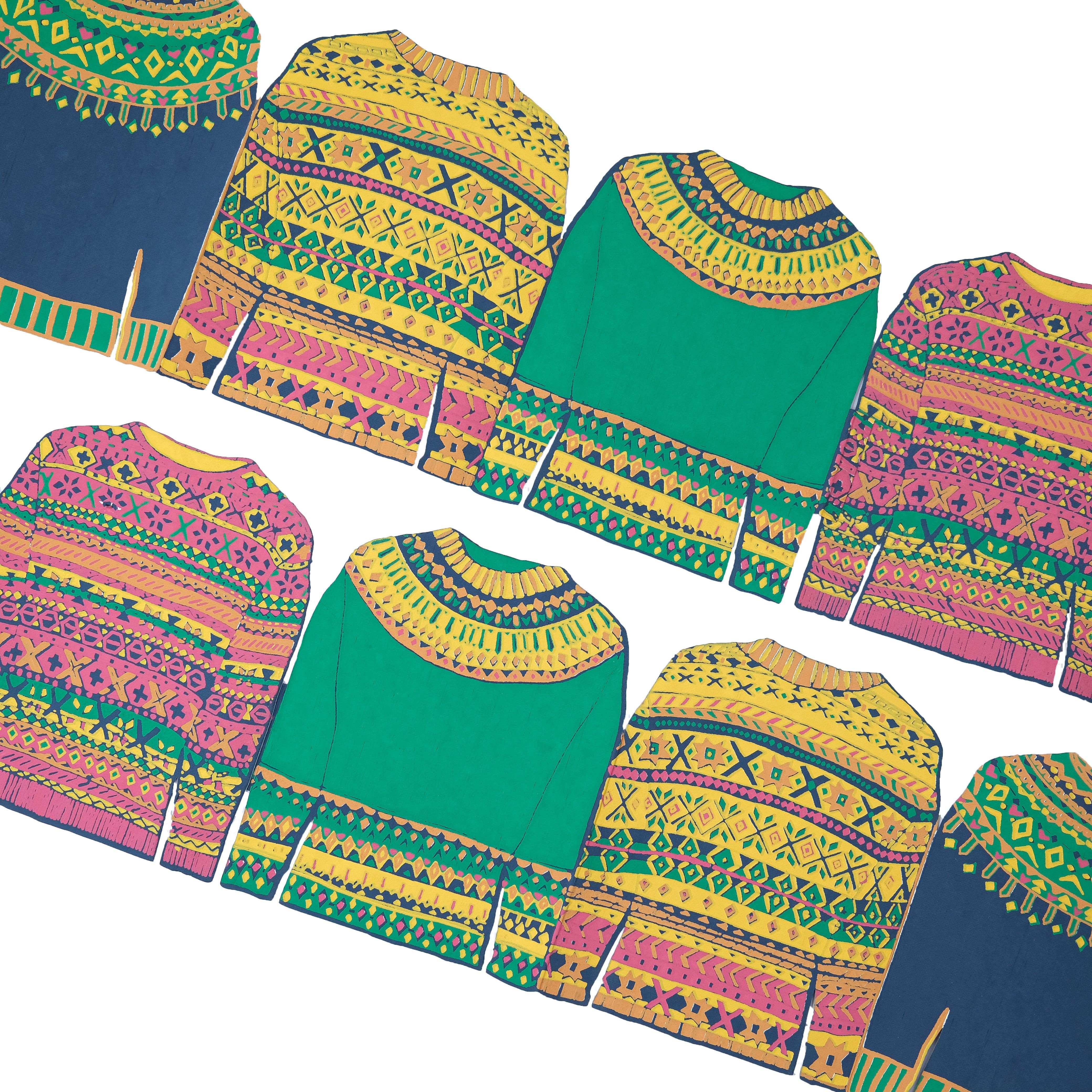 Fair Isle Sweaters Folded Garland - Image 7
