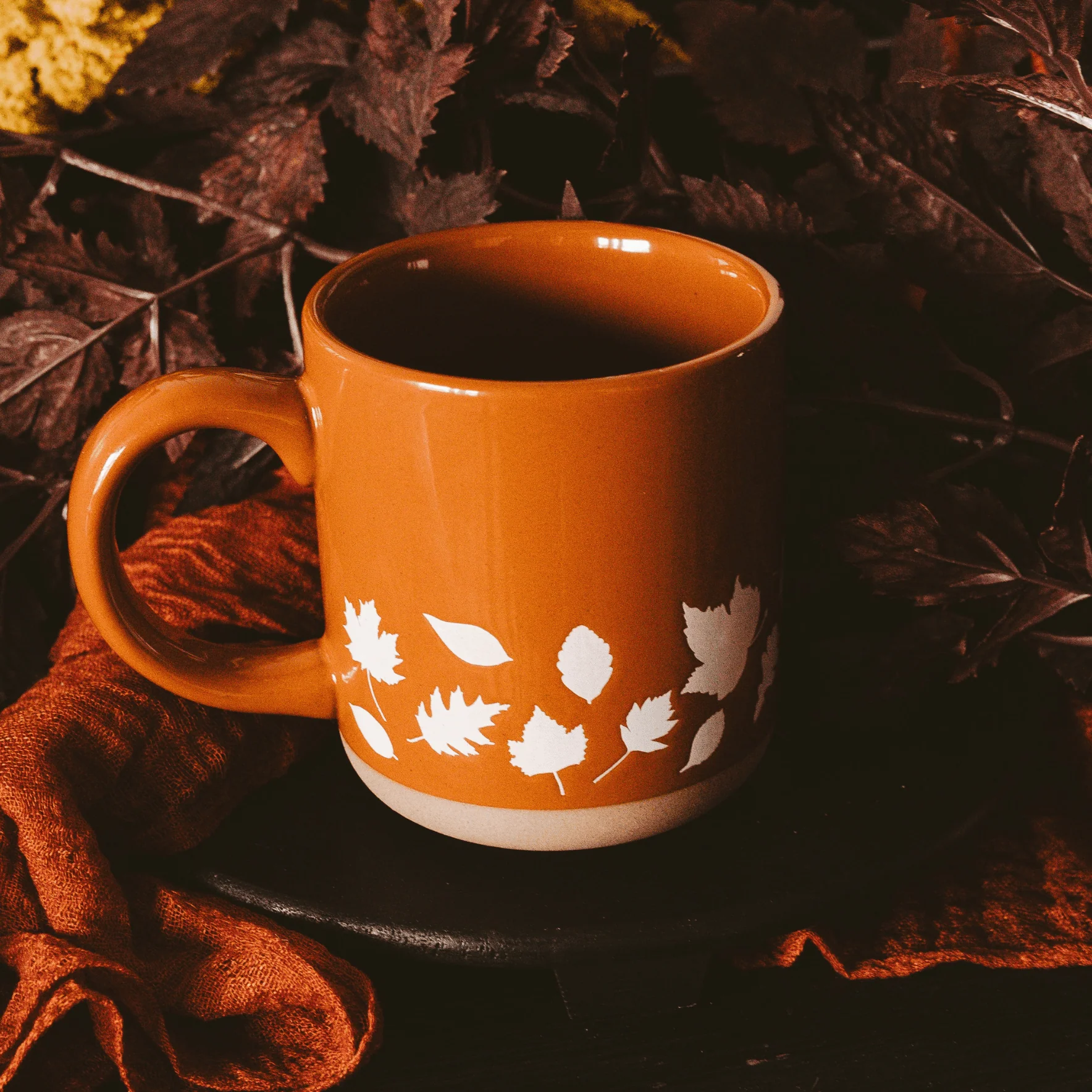 Fall Leaves Stoneware Mug - Image 3