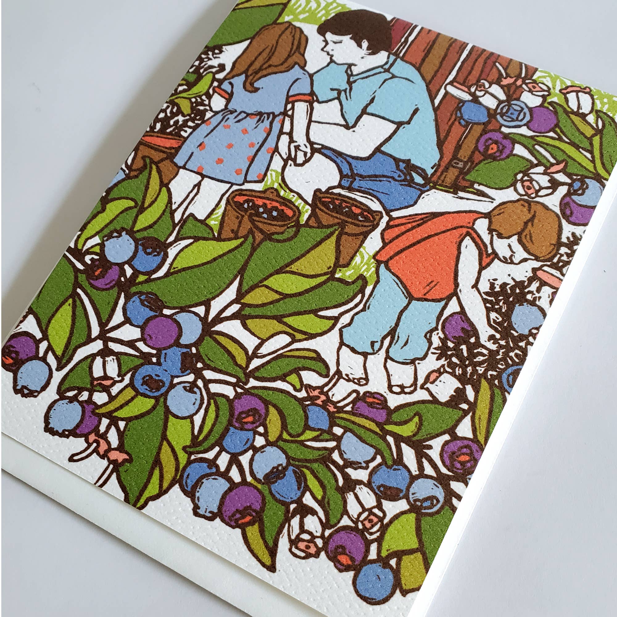 Blueberry Picking Father's Day Card - Image 2