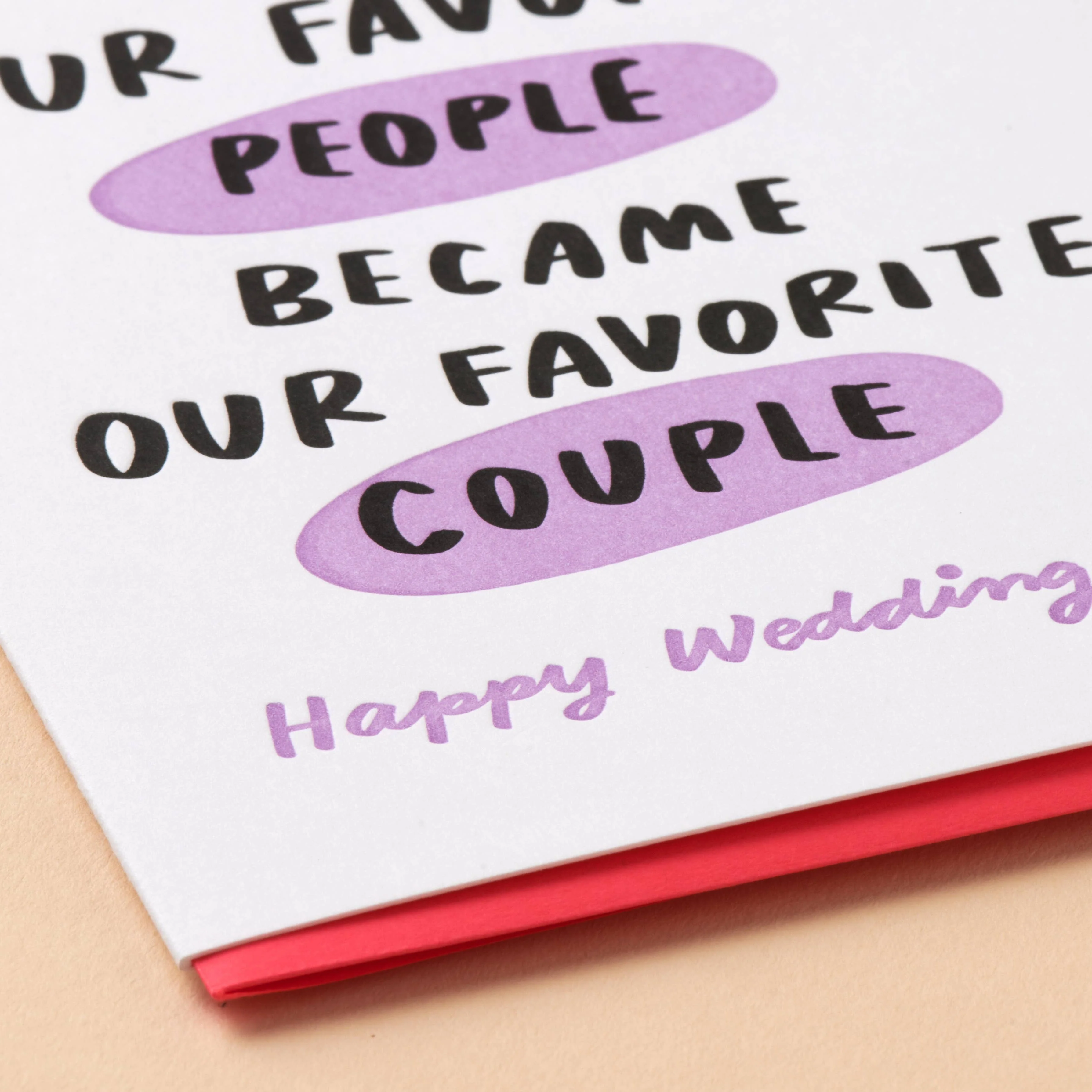 Favorite Couple Wedding Card - Image 2