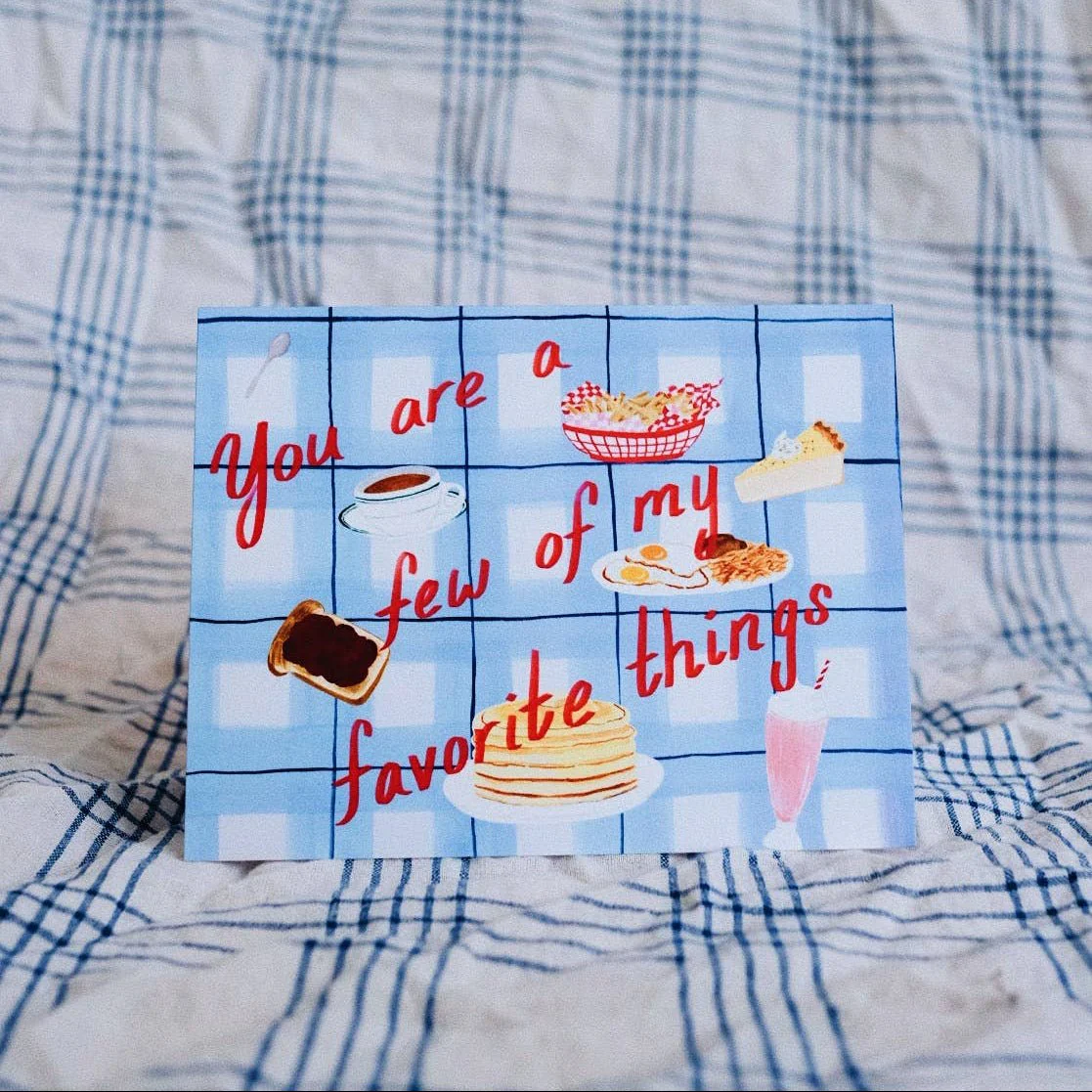 Diner Food Favorite Love Card - Image 2