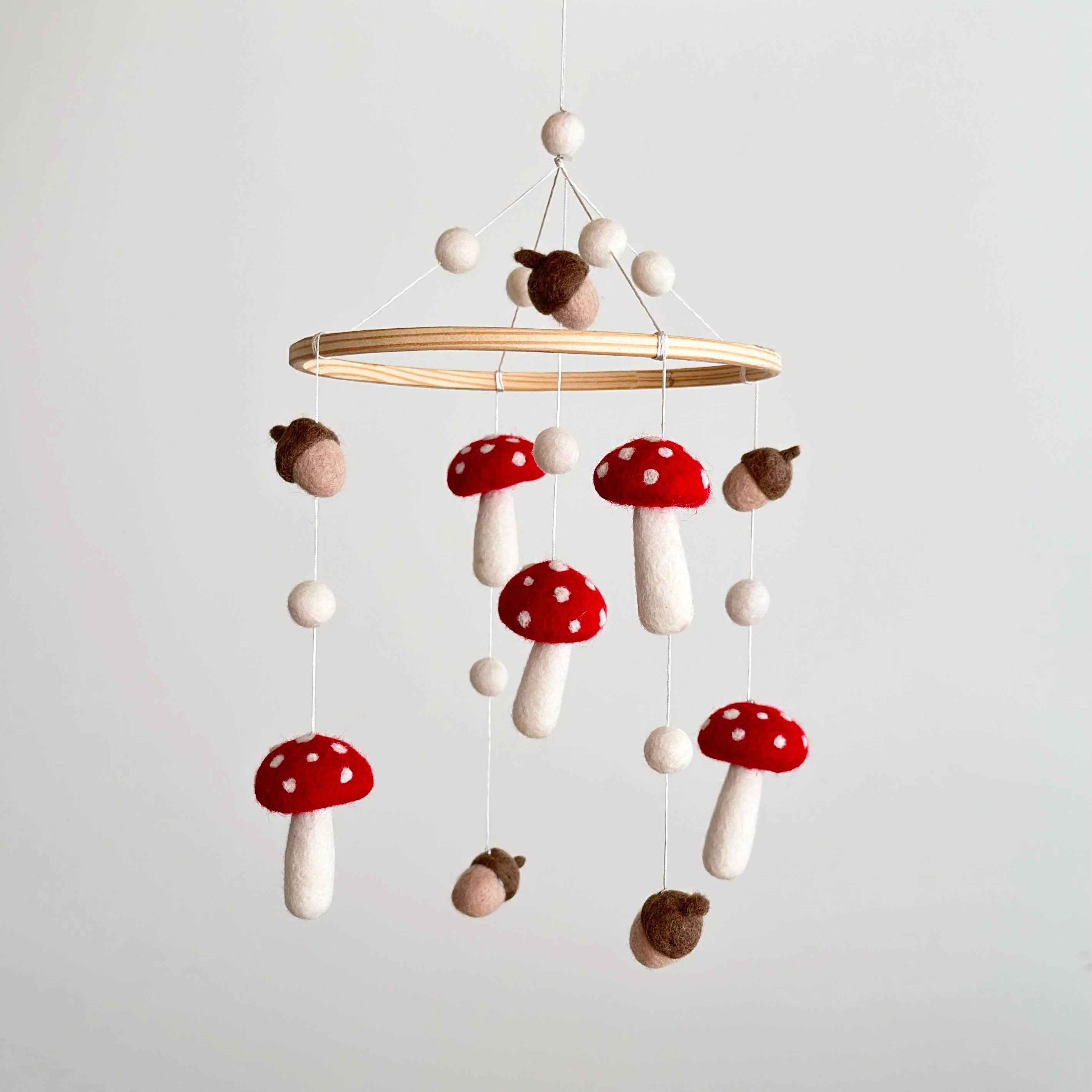 Mushrooms & Acorns Baby Mobile - Image 3
