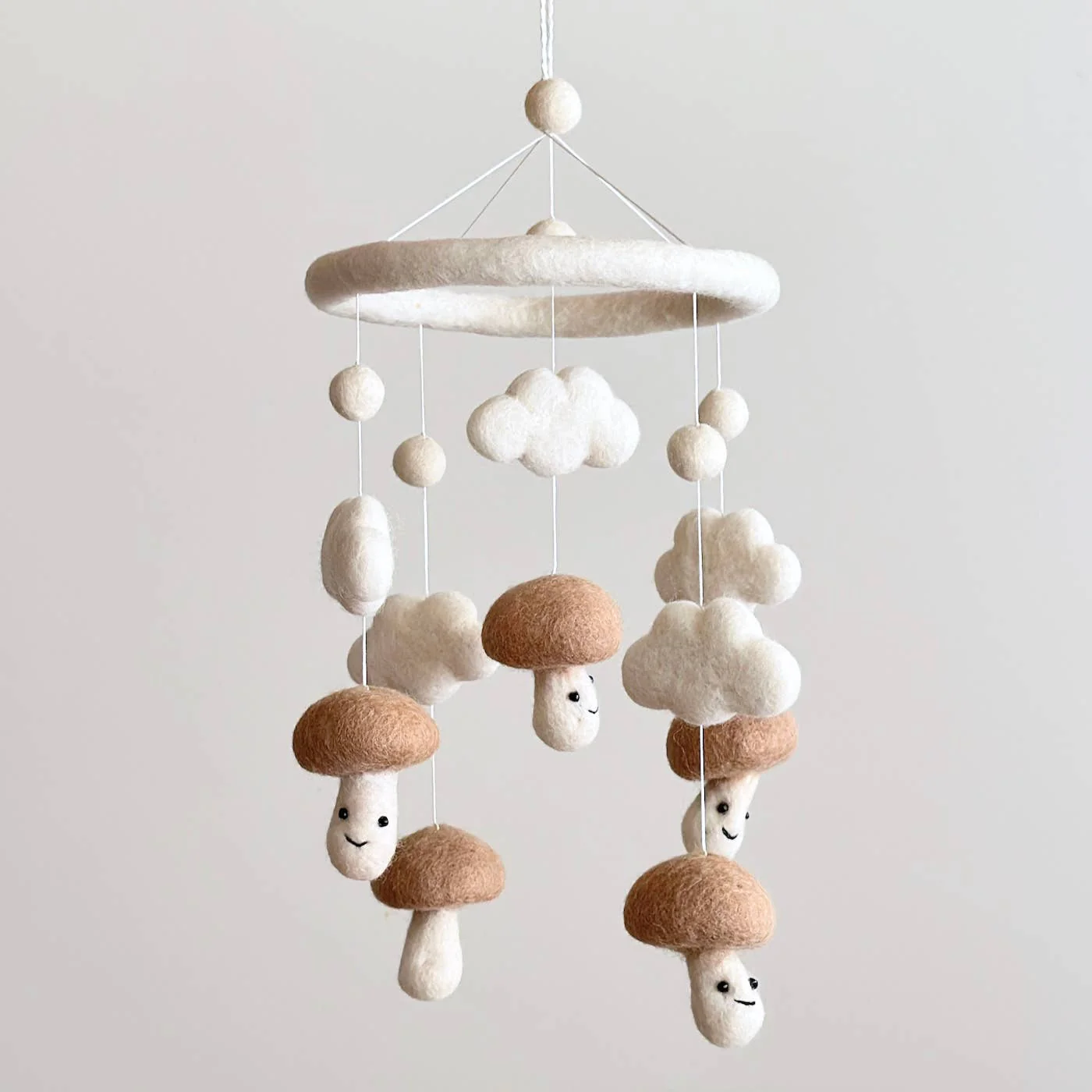 Smiley Mushroom Baby Mobile - Image 3
