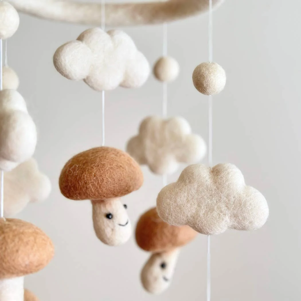 Smiley Mushroom Baby Mobile - Image 4