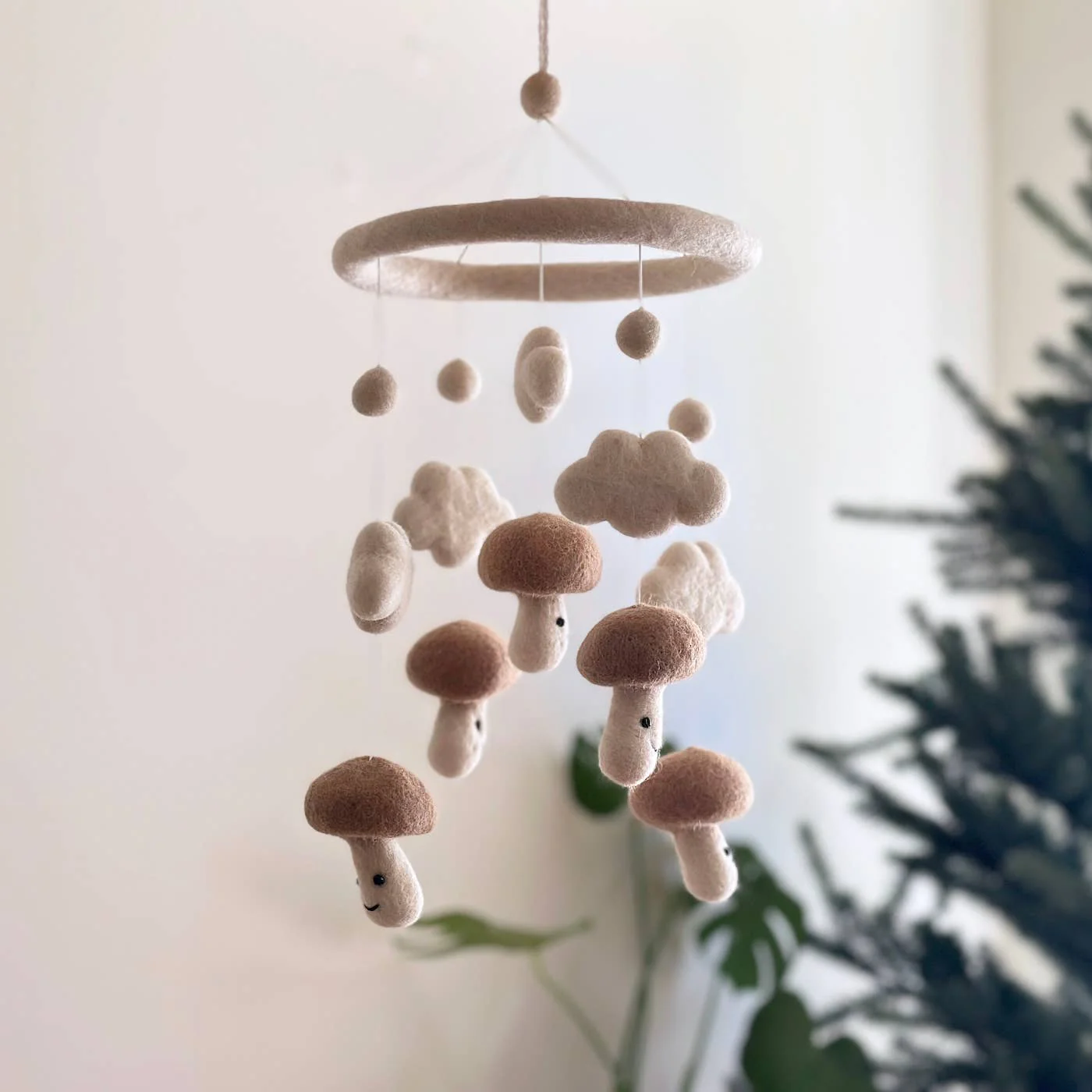 Smiley Mushroom Baby Mobile - Image 5
