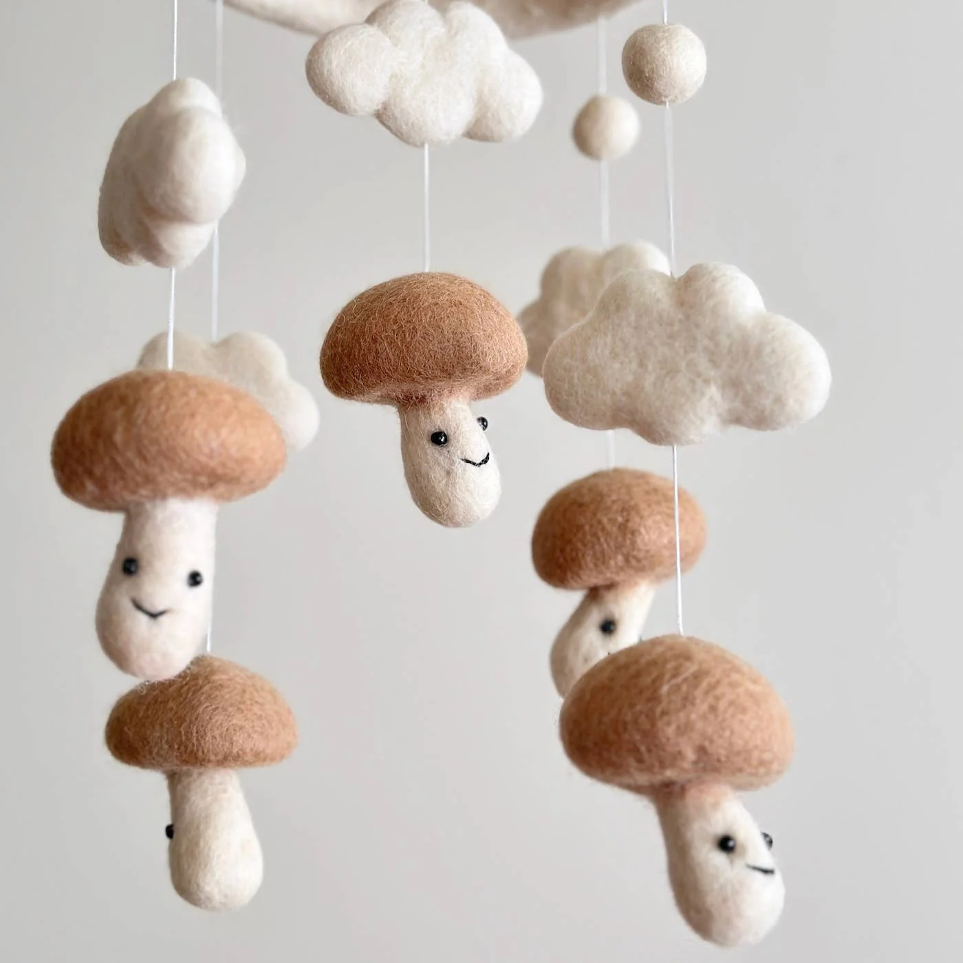 Smiley Mushroom Baby Mobile - Image 6
