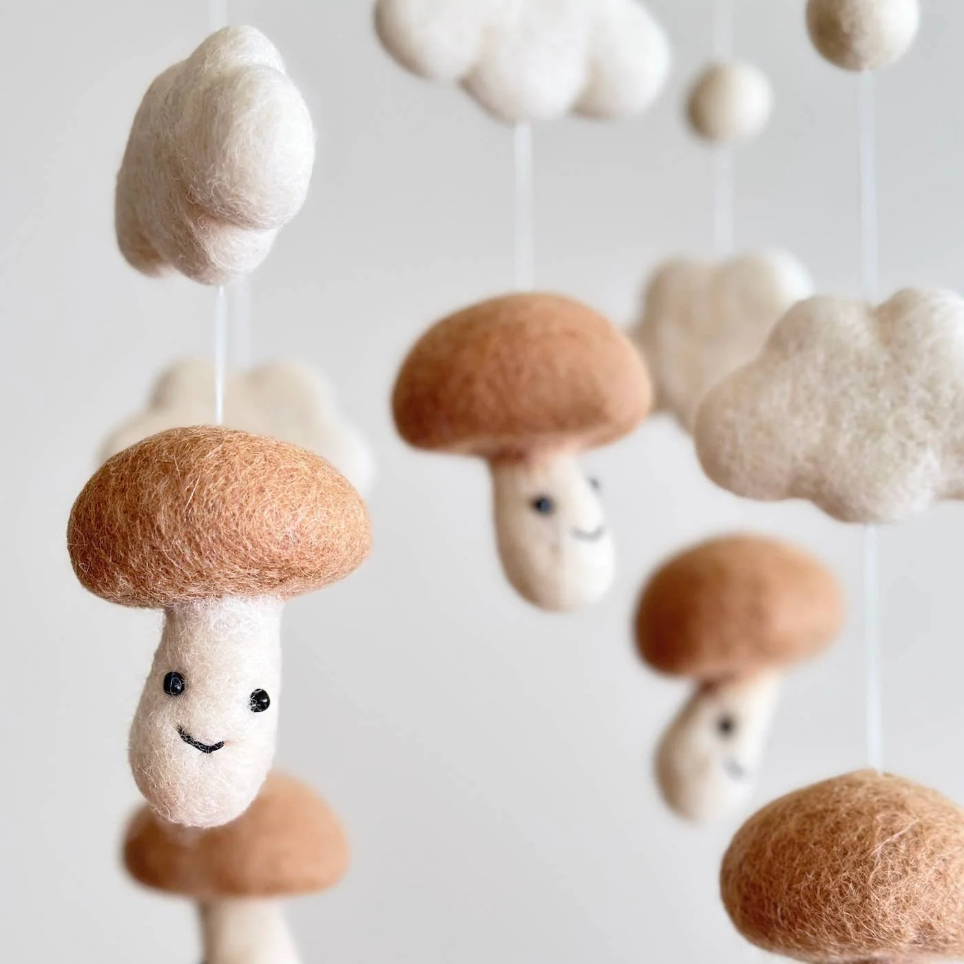 Smiley Mushroom Baby Mobile - Image 7