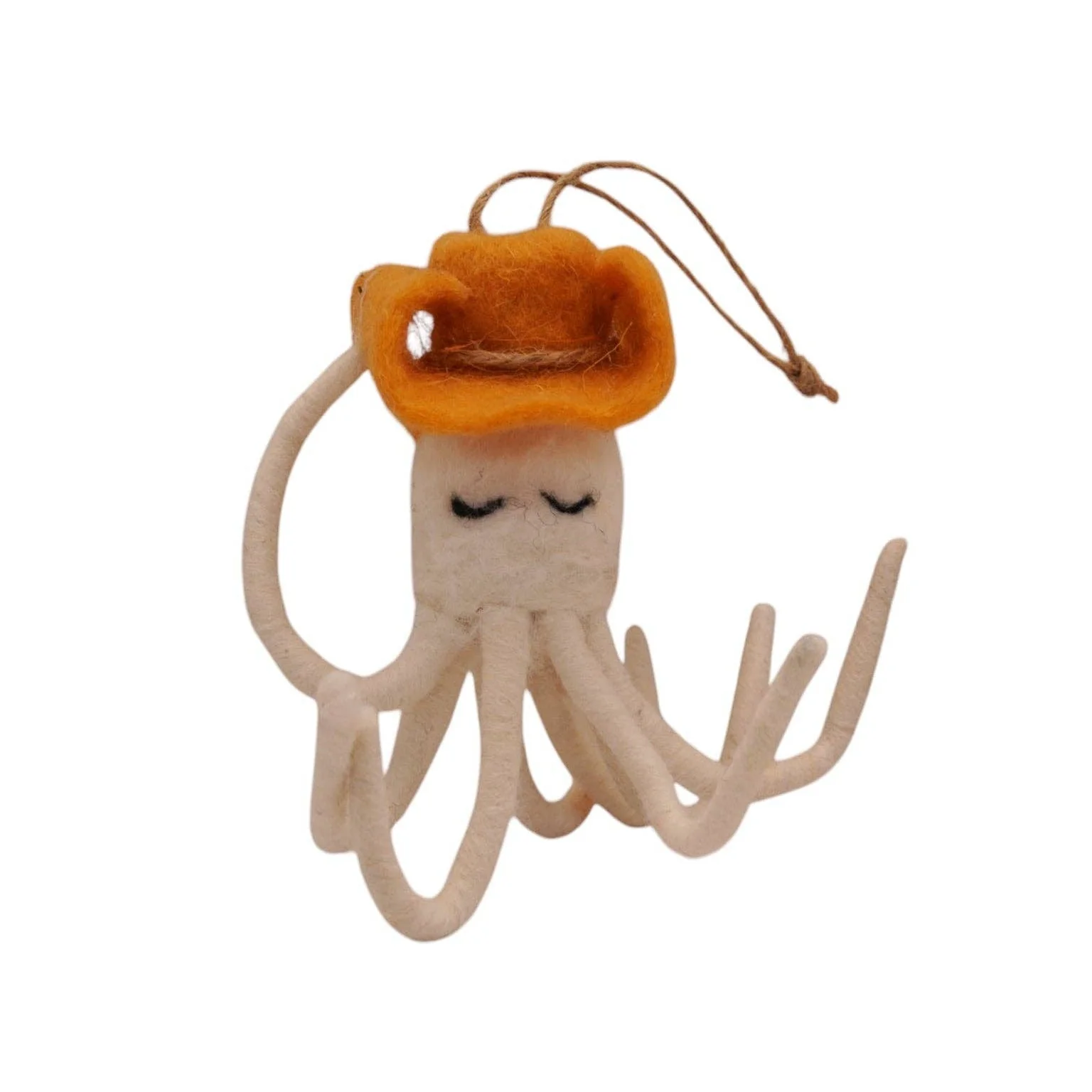 Felt Cowboy Octopus Ornament